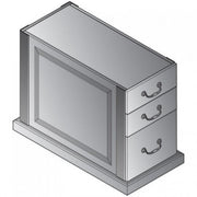 Townsend Right Box/Box/File Pedestal For 72" Desk - Royal Cherry