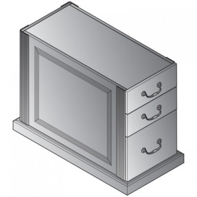 Townsend Right Box/Box/File Pedestal For 72" Desk - Royal Cherry