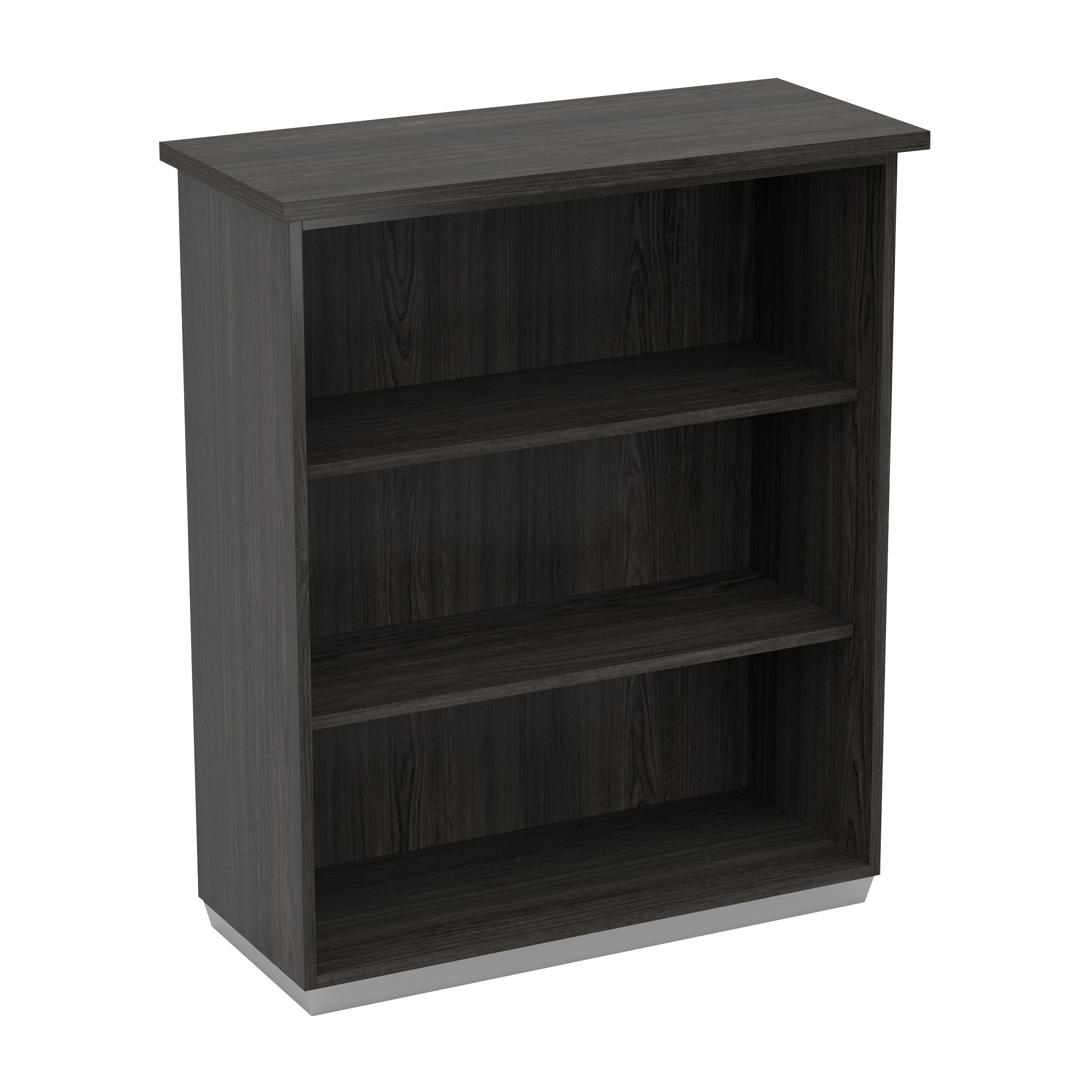 Tuxedo 3-Shelf Bookcase/Open Hutch - Slate Grey