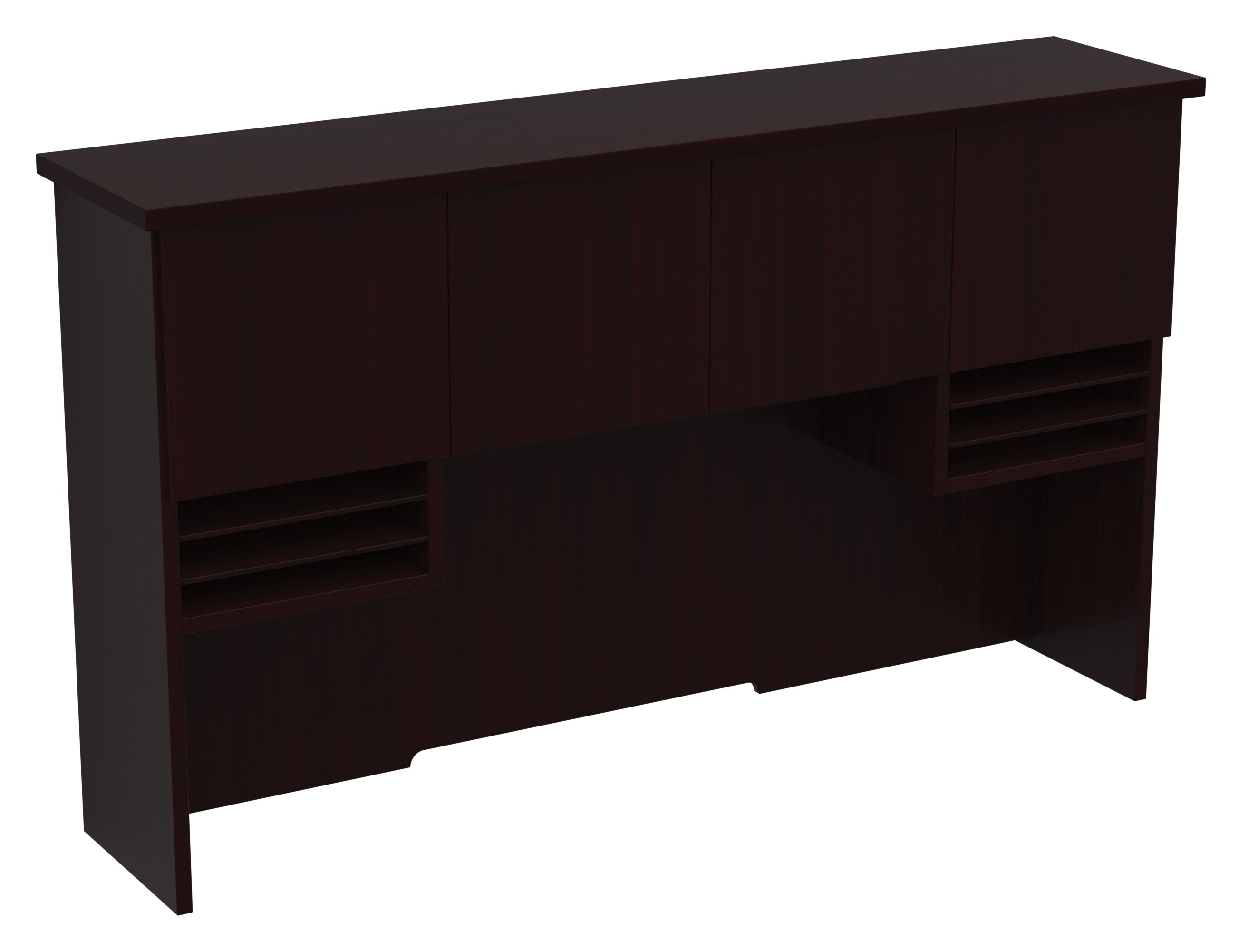 Tuxedo 72" Hutch with Wood Doors - Dark Roast