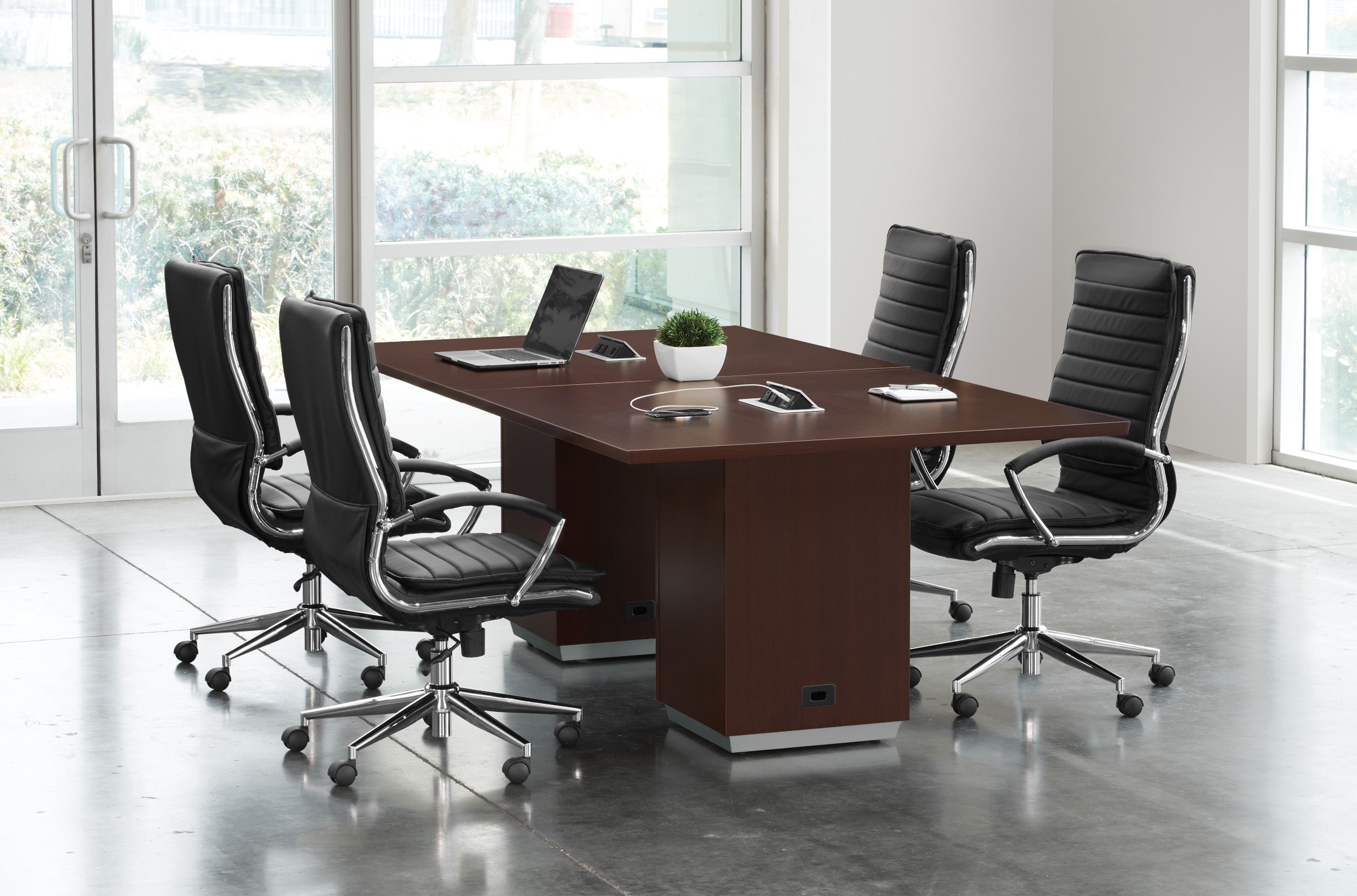 Tuxedo Rectangular Table 96x48x30H - Dark Roast