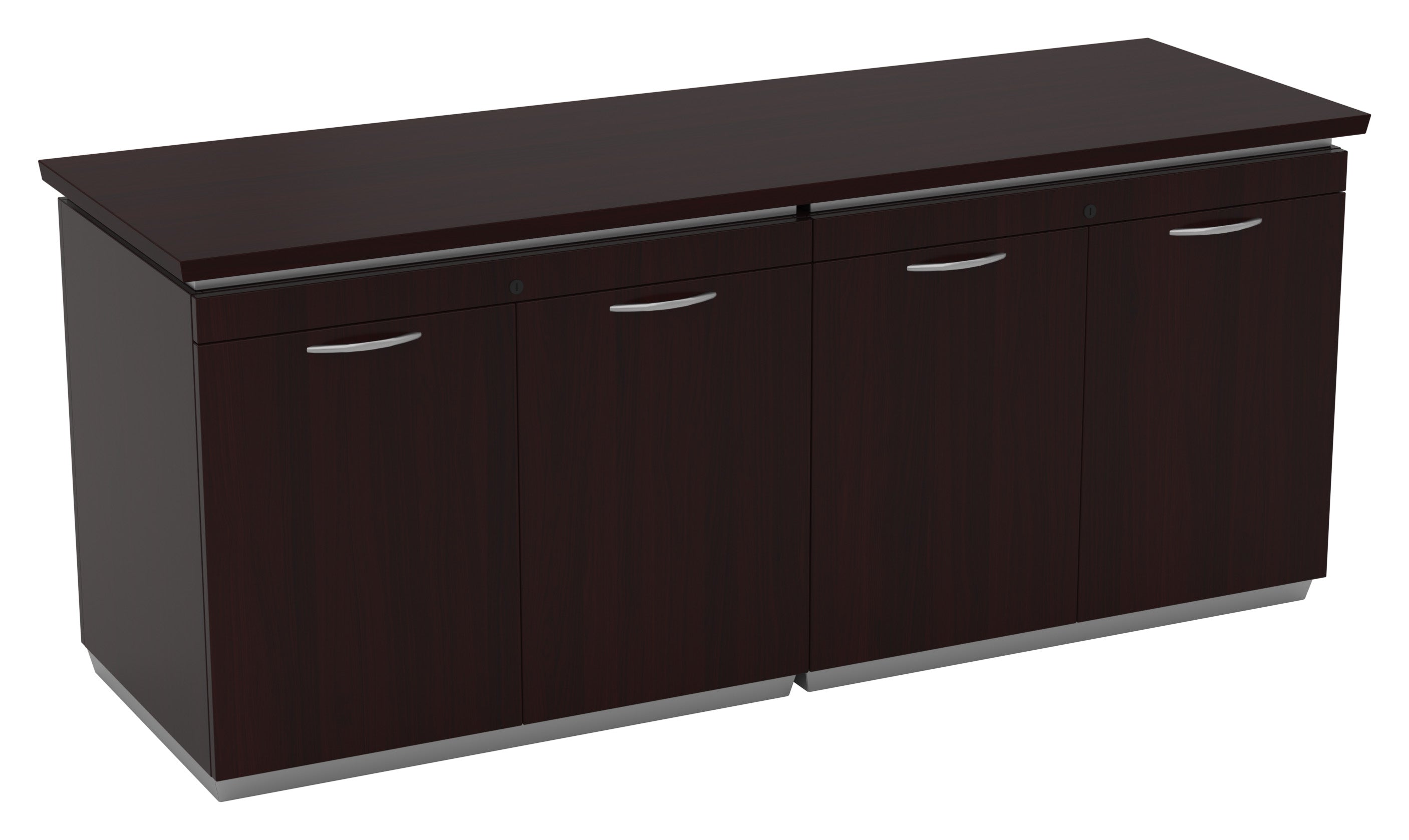 Tuxedo 4-Door Storage Credenza 72x24 - Dark Roast