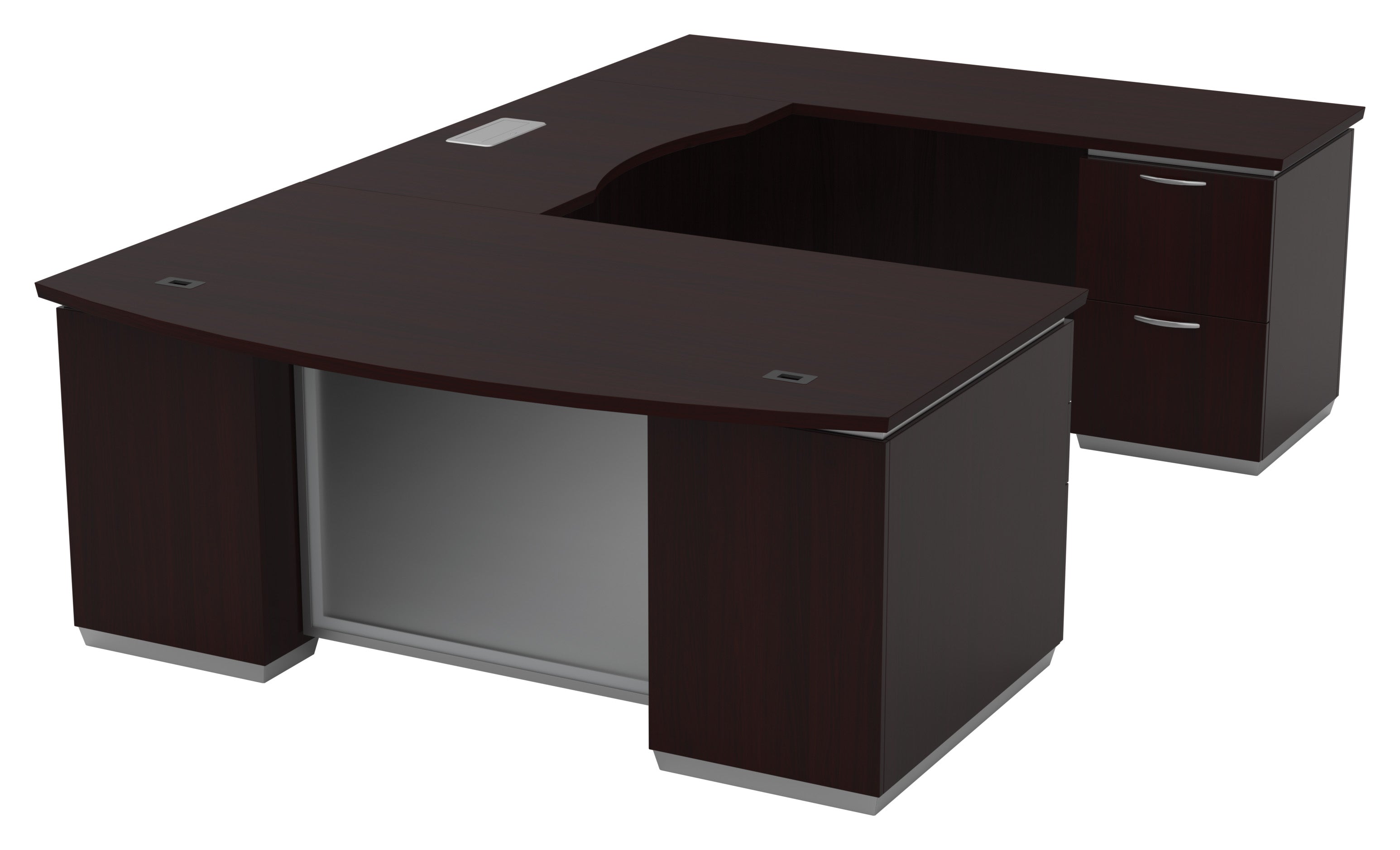 Tuxedo U-Shape w/ Bridge on Right 72x114 - Dark Roast