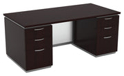 Tuxedo Double Pedestal Desk 72x36 - Dark Roast