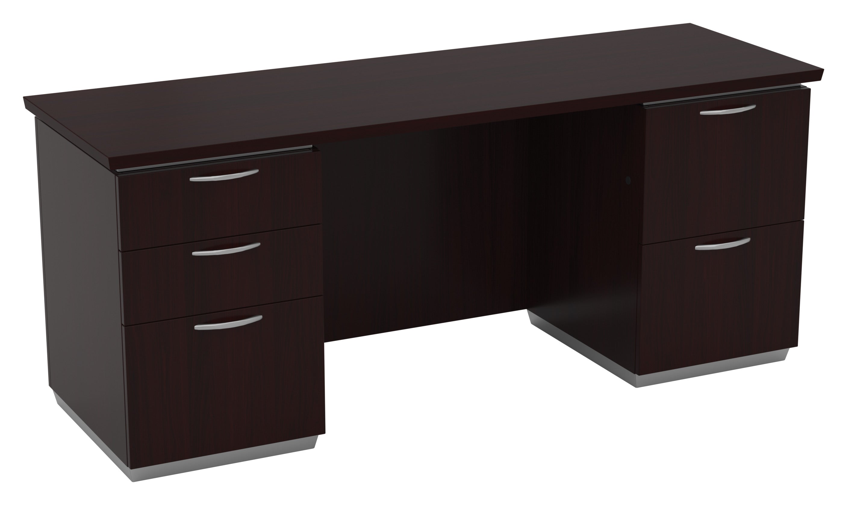 Tuxedo Double Pedestal Credenza 72x24 - Dark Roast