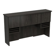 Tuxedo 72" Hutch with Wood Doors - Slate Grey