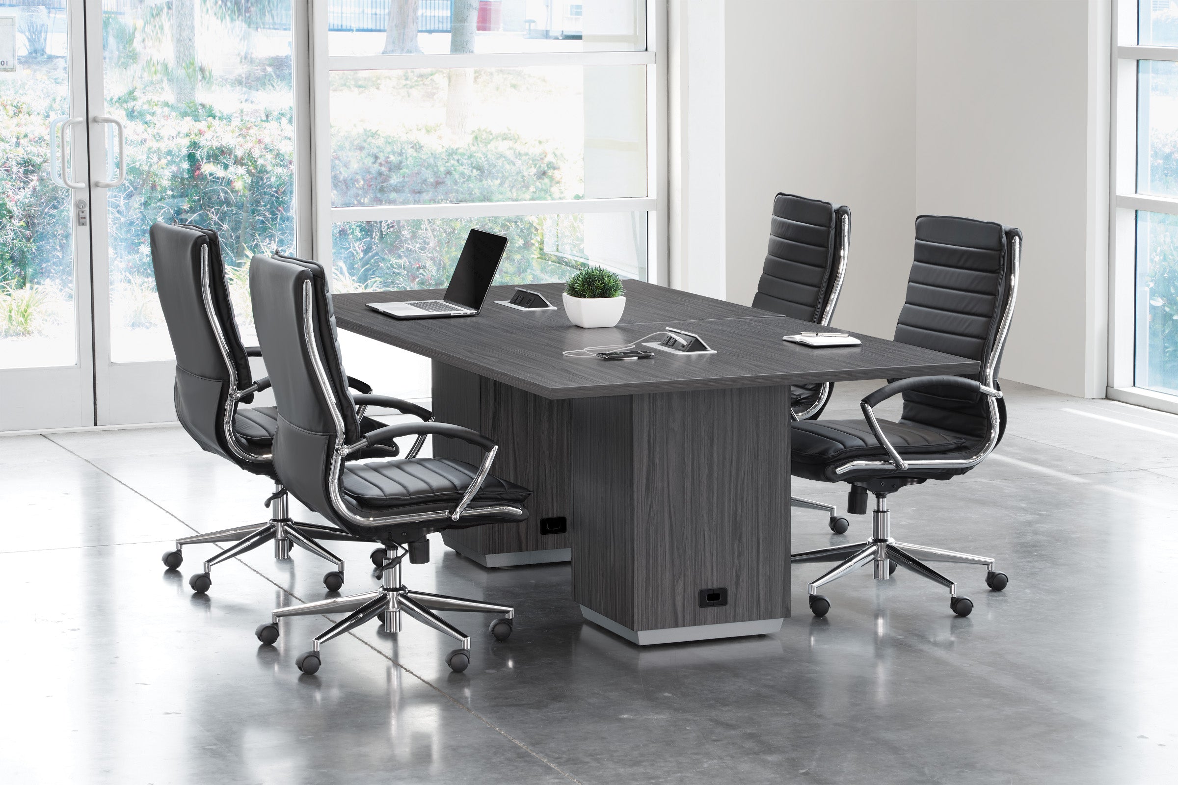 Tuxedo Rectangular Table 96x48x30H - Slate Grey