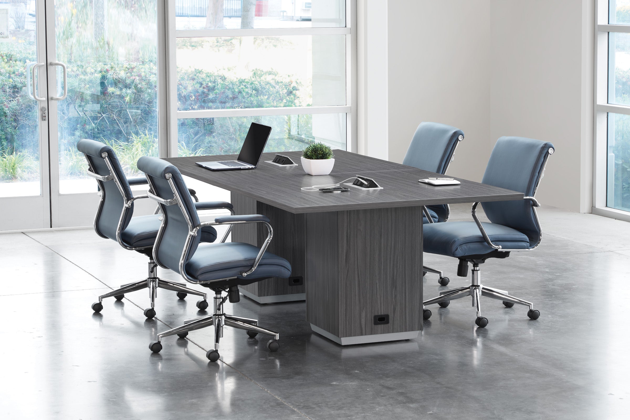 Tuxedo Rectangular Table 96x48x30H - Slate Grey