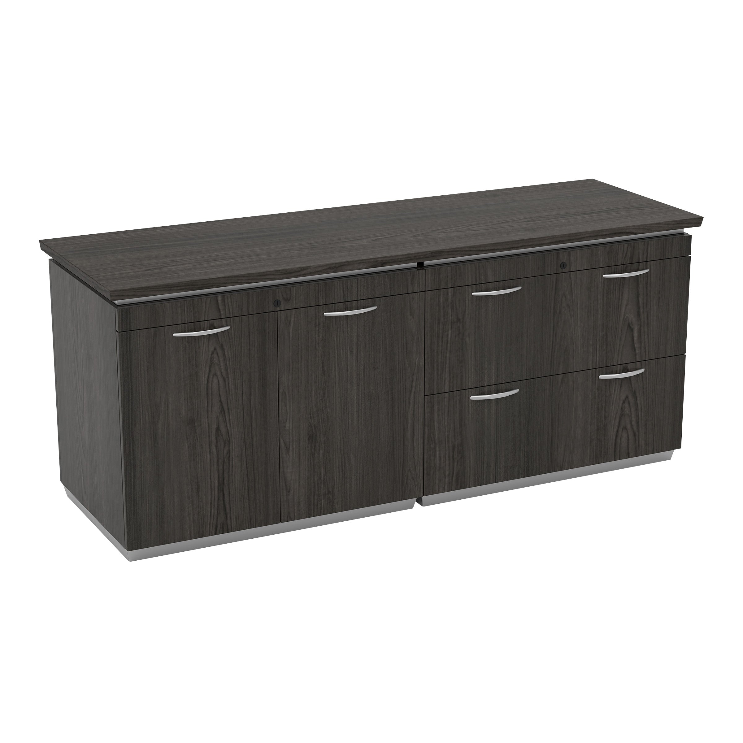 Tuxedo Lateral File/Storage Credenza 72x24 - Slate Grey