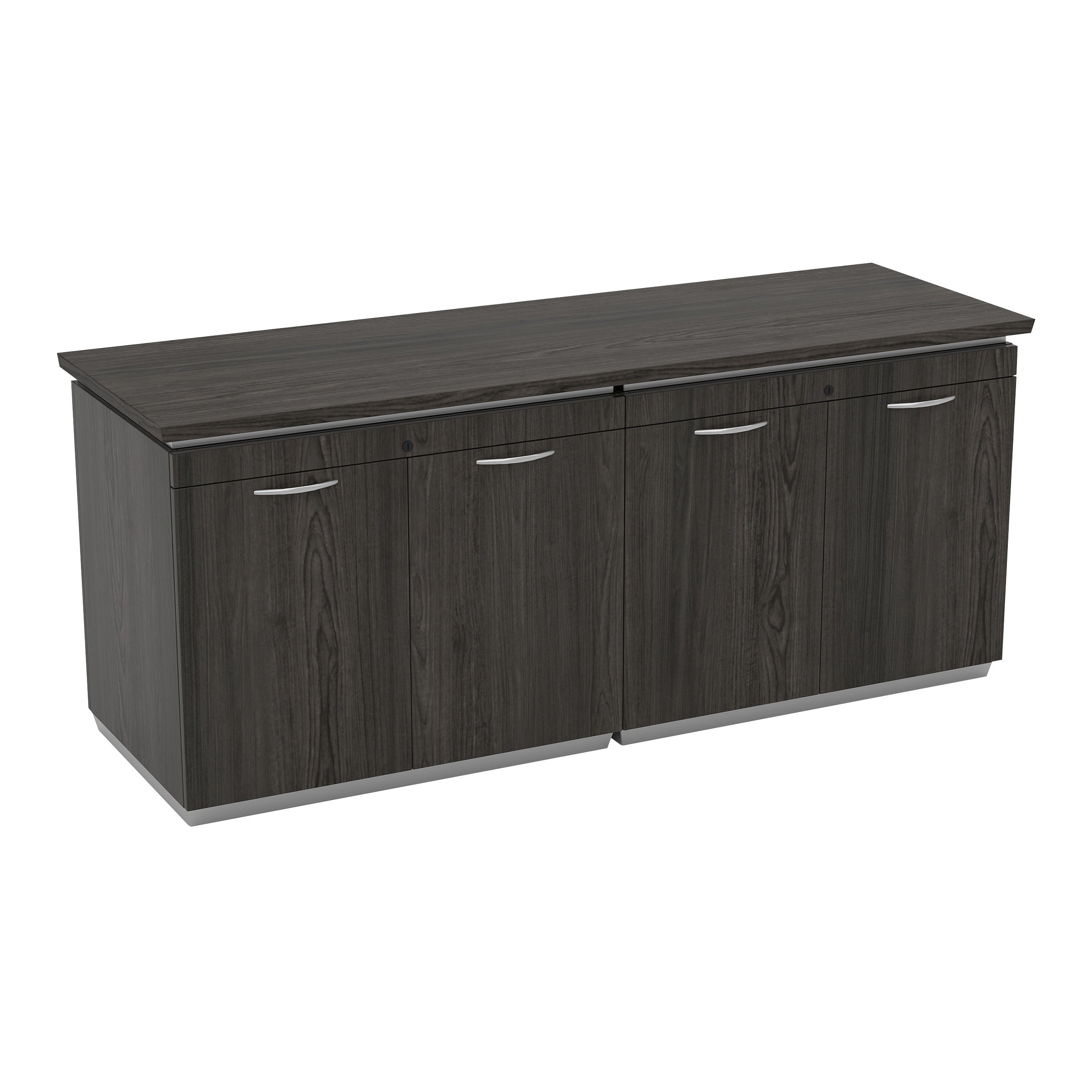 Tuxedo 4-Door Storage Credenza 72x24 - Slate Grey