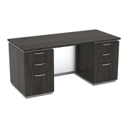 Tuxedo Double Pedestal Desk 66x30 - Slate Grey