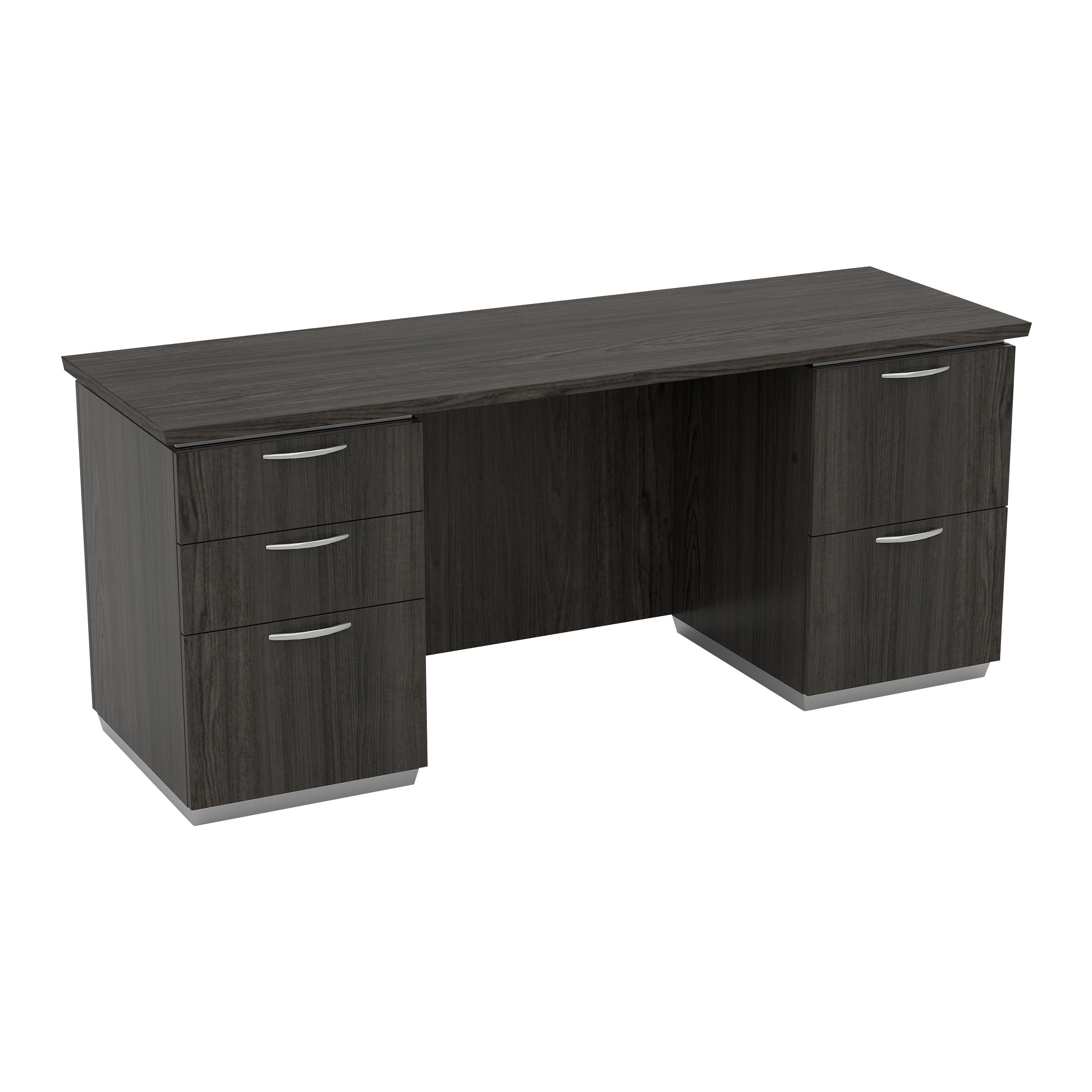 Tuxedo Double Pedestal Credenza 72x24 - Slate Grey