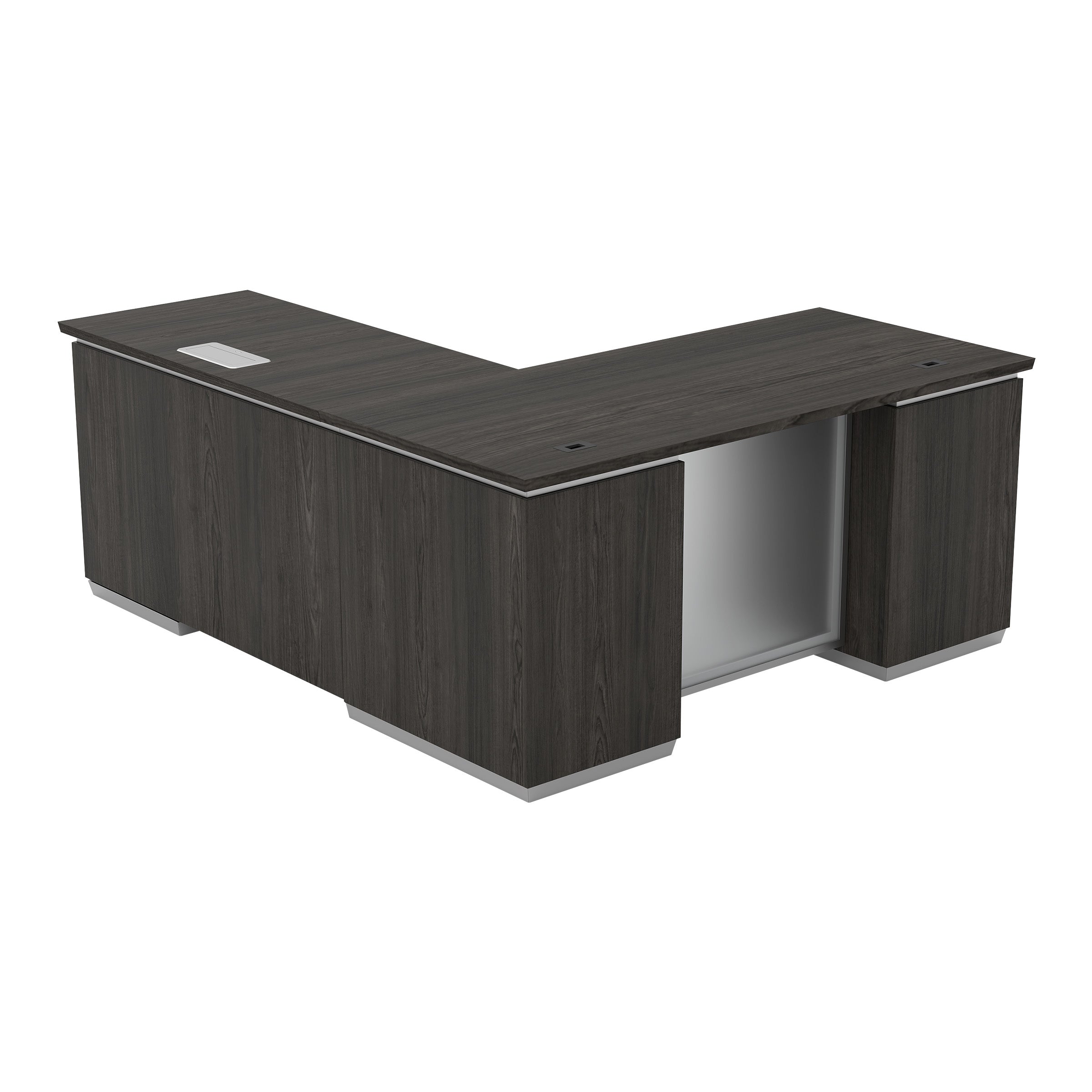 Tuxedo L-Shape w/ Right Return 66x78 - Slate Grey