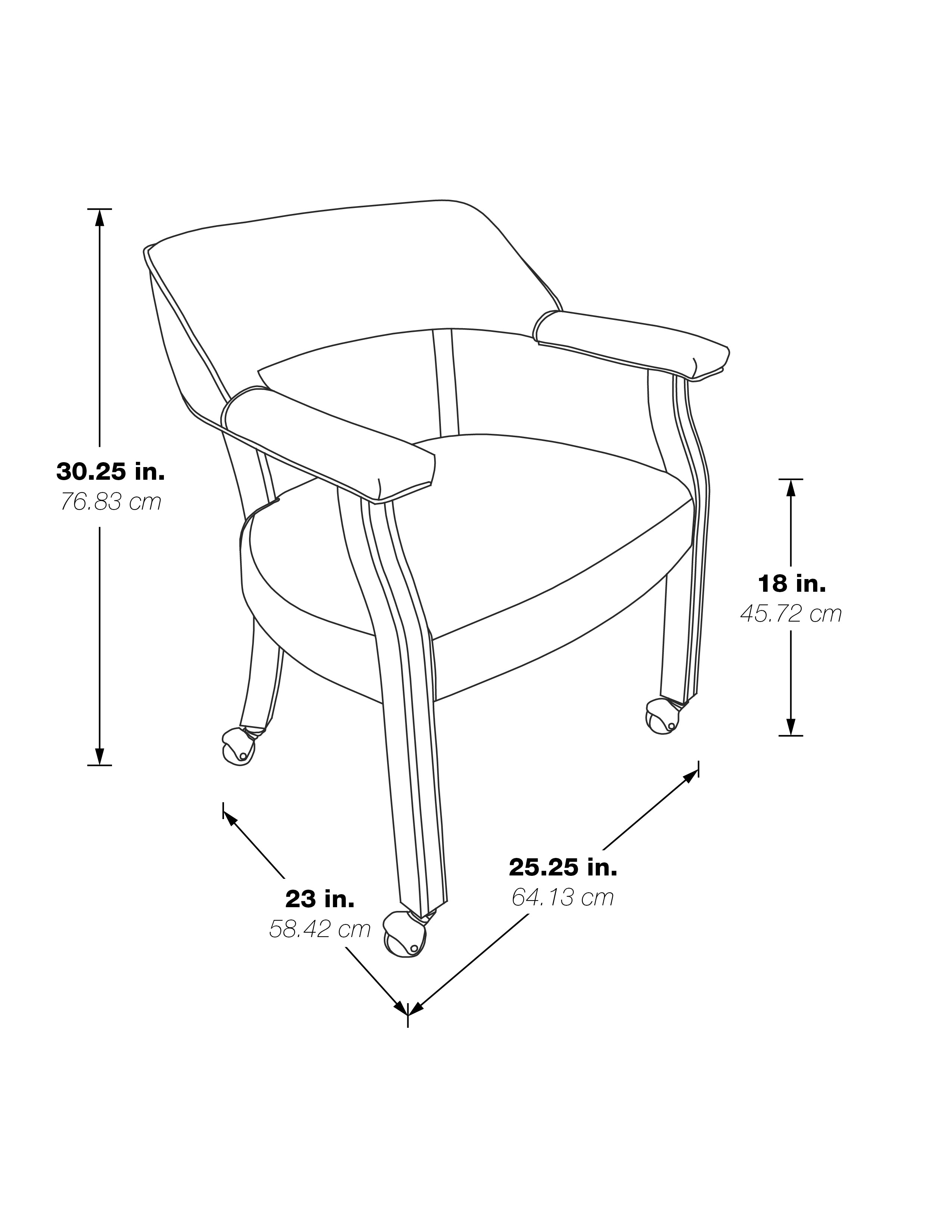Traditional Guest Chair - Royal Cherry