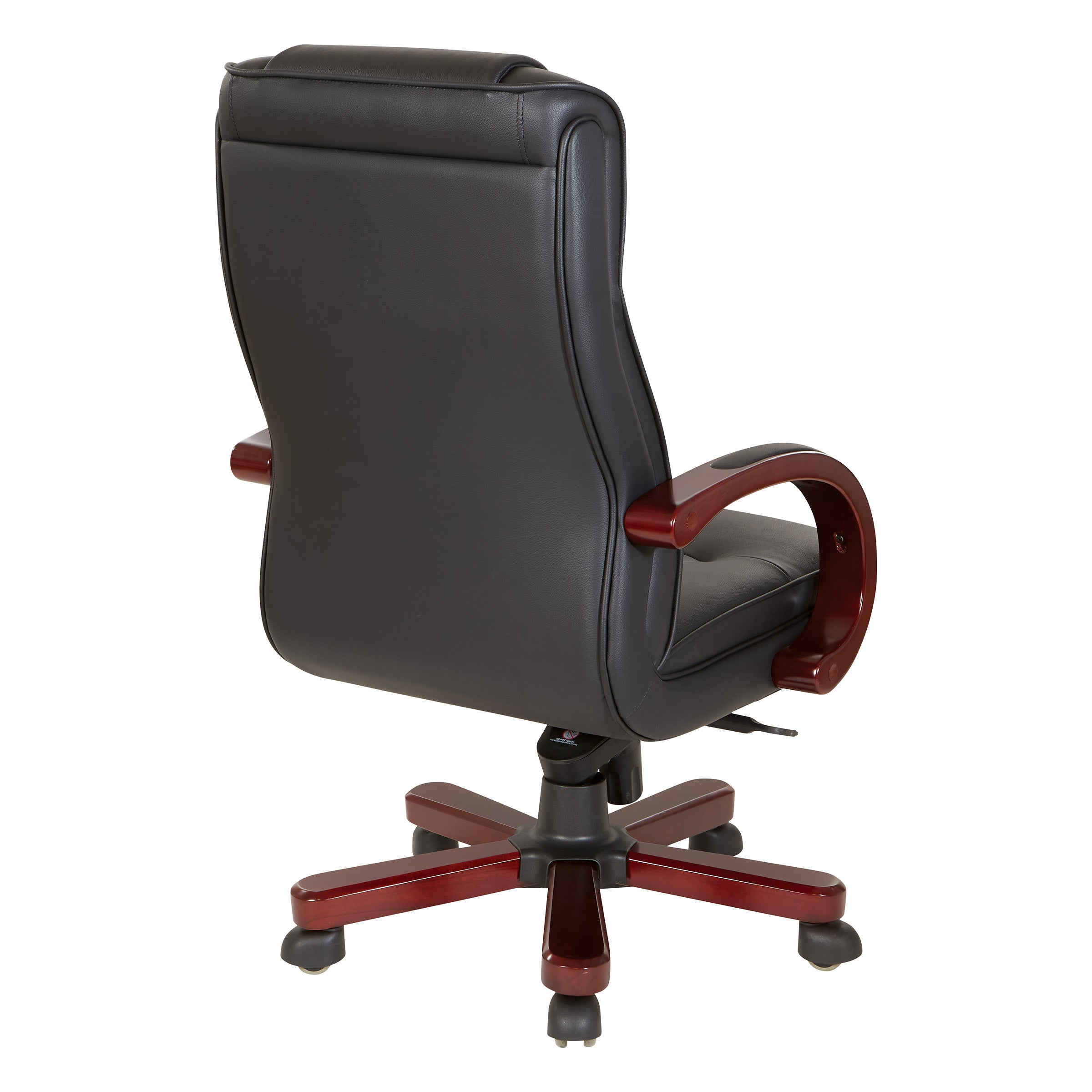 Leather Executive Chair - Black, with Royal Cherry Base