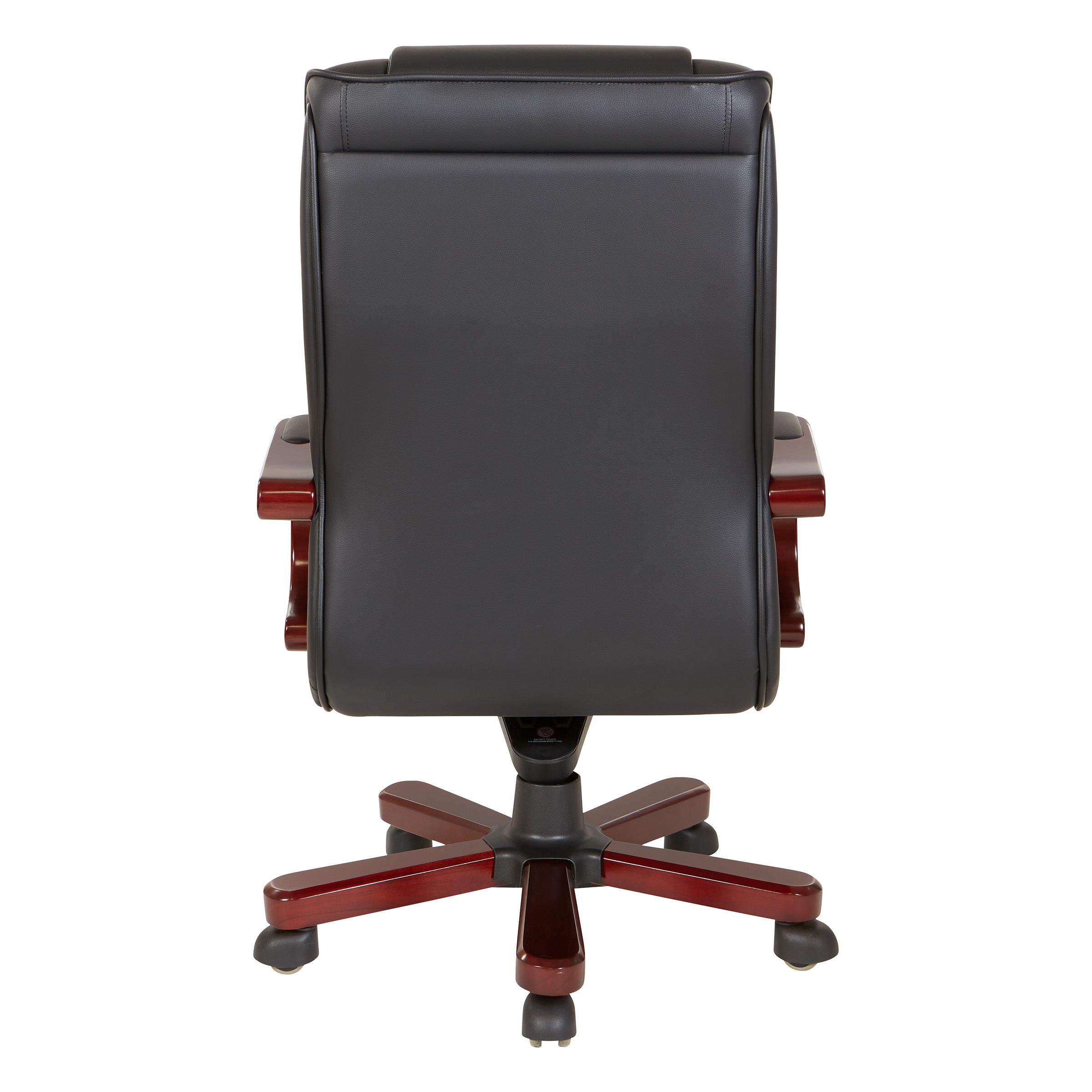 Leather Executive Chair - Black, with Royal Cherry Base