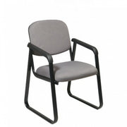 Deluxe Sled Base Arm Chair with Designer Plastic Shell - Custom A Grade Fabric