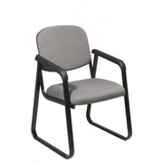 Deluxe Sled Base Arm Chair with Designer Plastic Shell - Custom R Grade Fabric