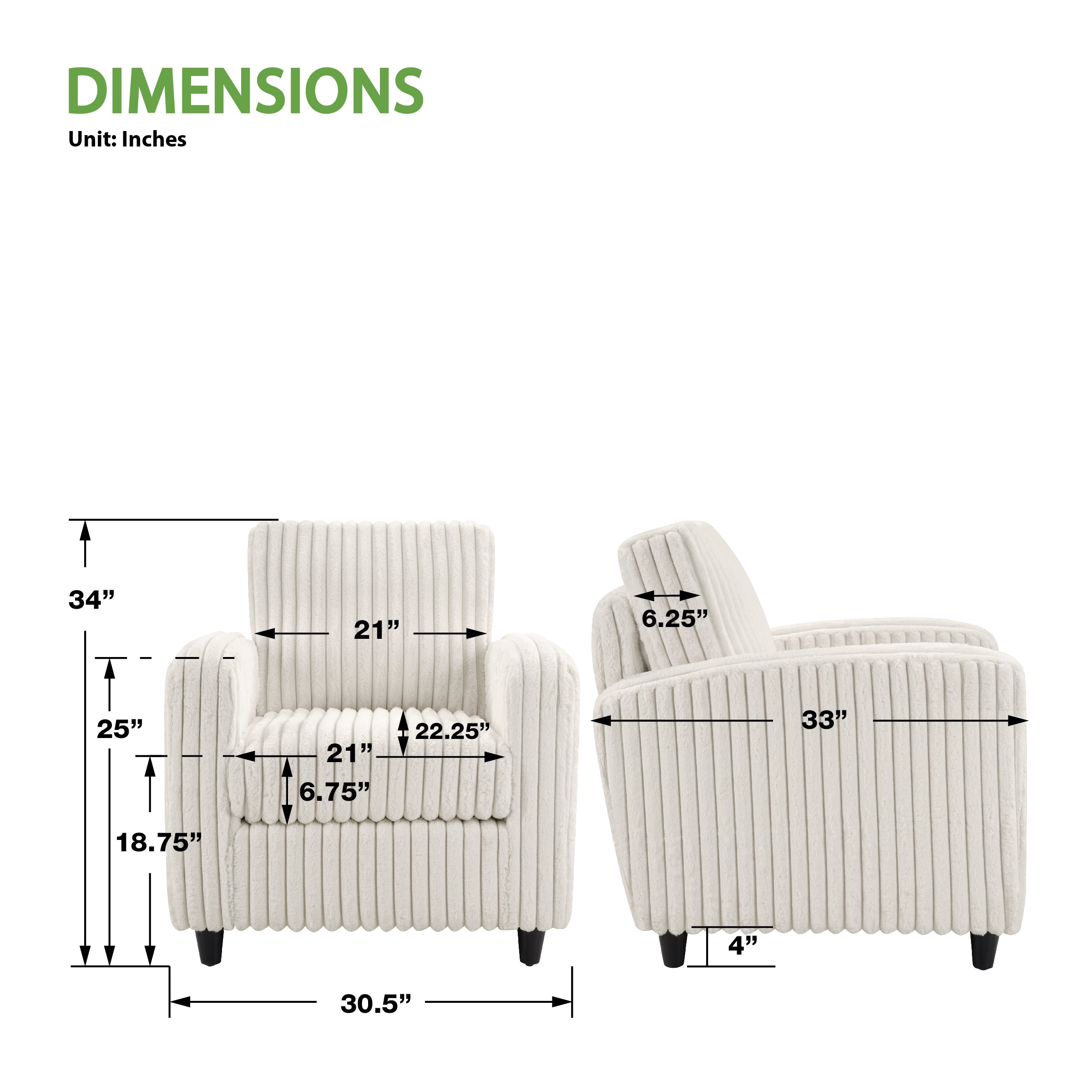Venus Club Chair - White Cord