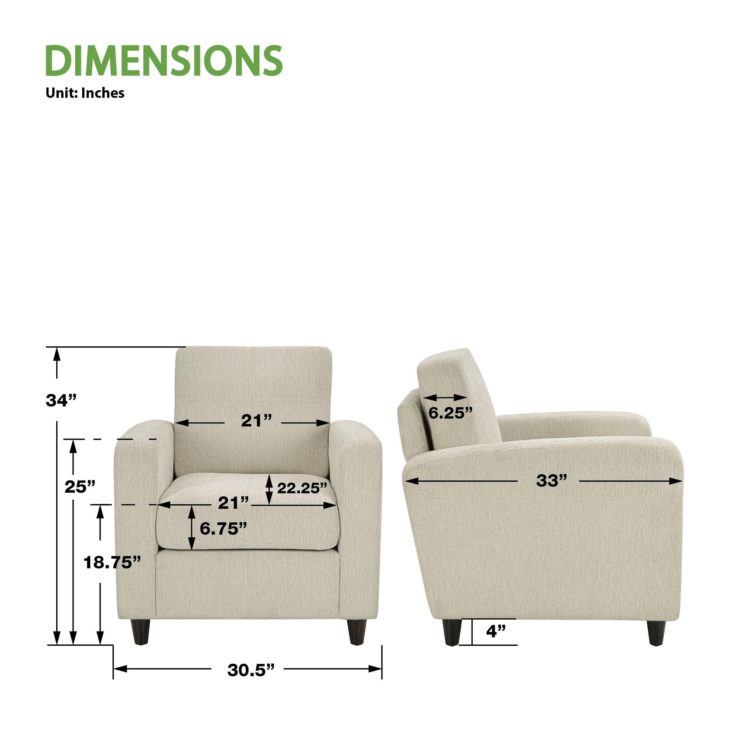 Venus Club Chair - Cream