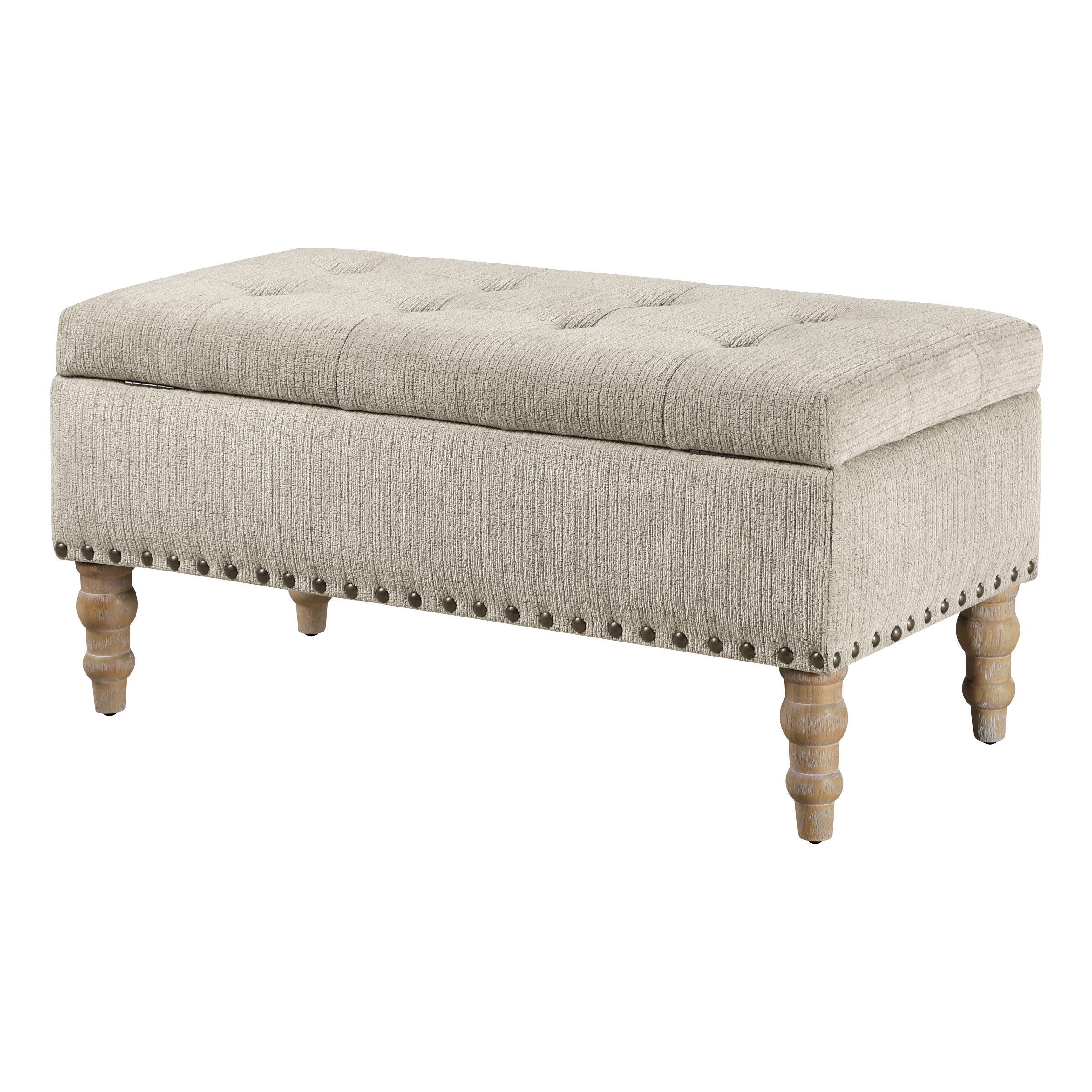 Woodbury Storage Bench - Marble