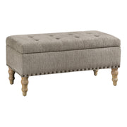 Woodbury Storage Bench - Taupe
