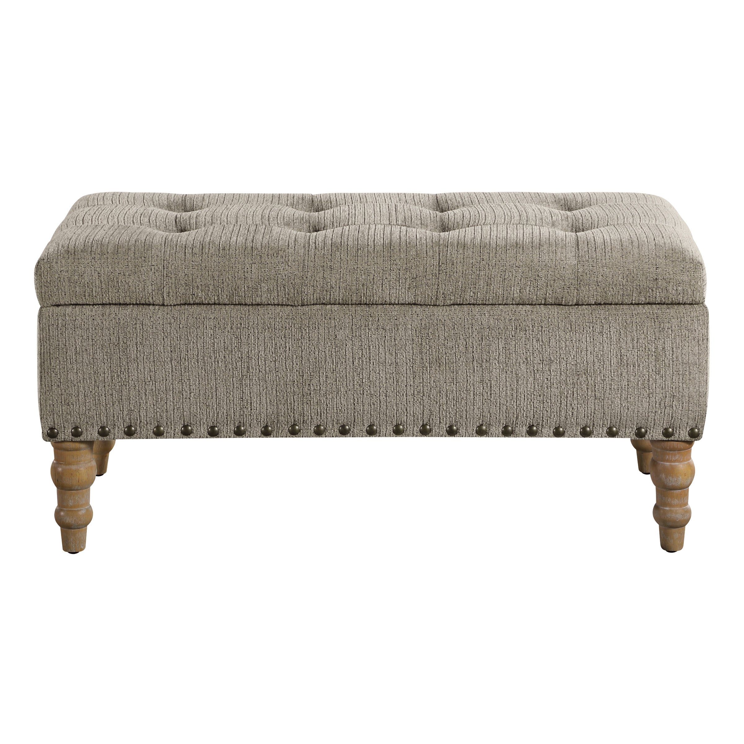 Woodbury Storage Bench - Taupe