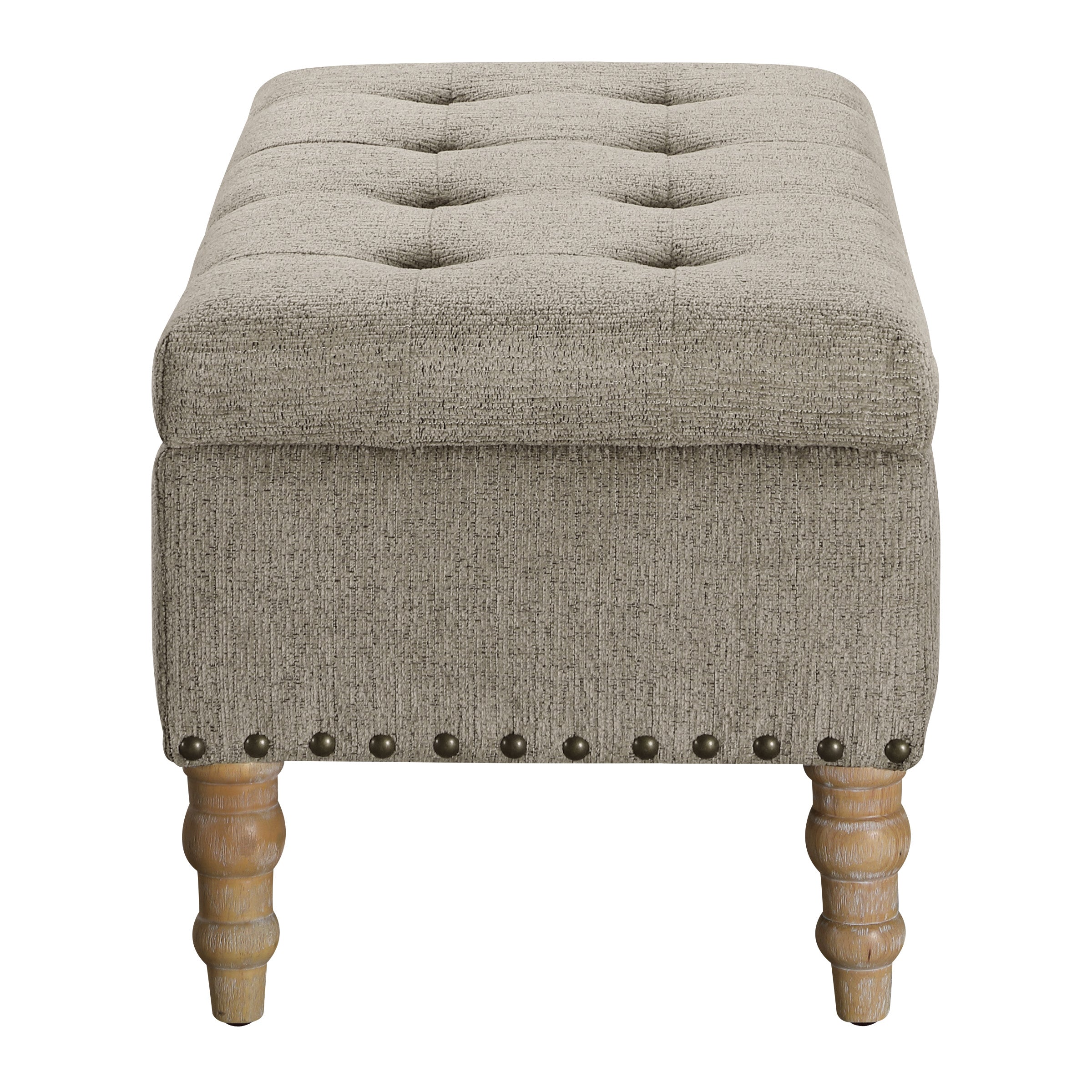 Woodbury Storage Bench - Taupe