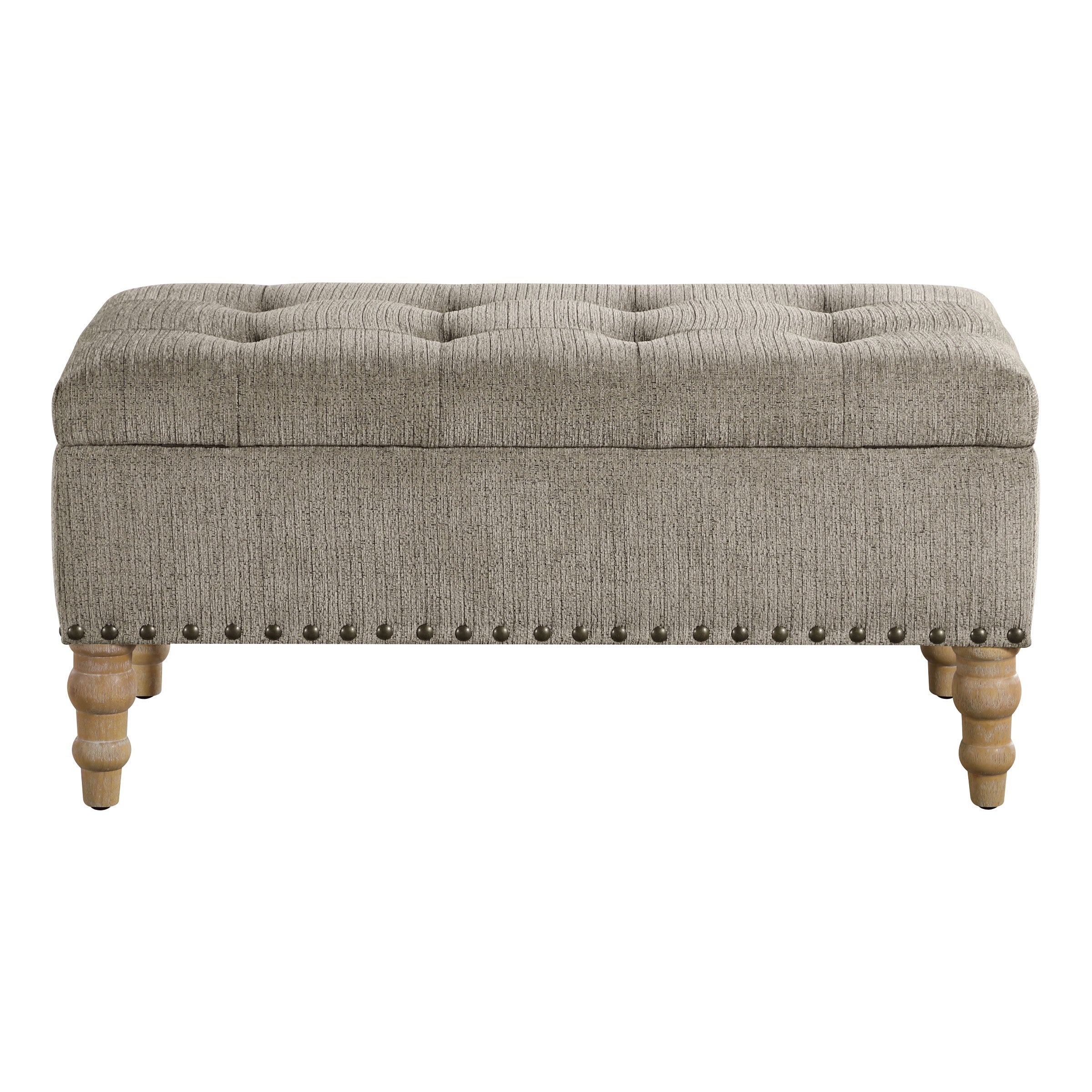 Woodbury Storage Bench - Taupe