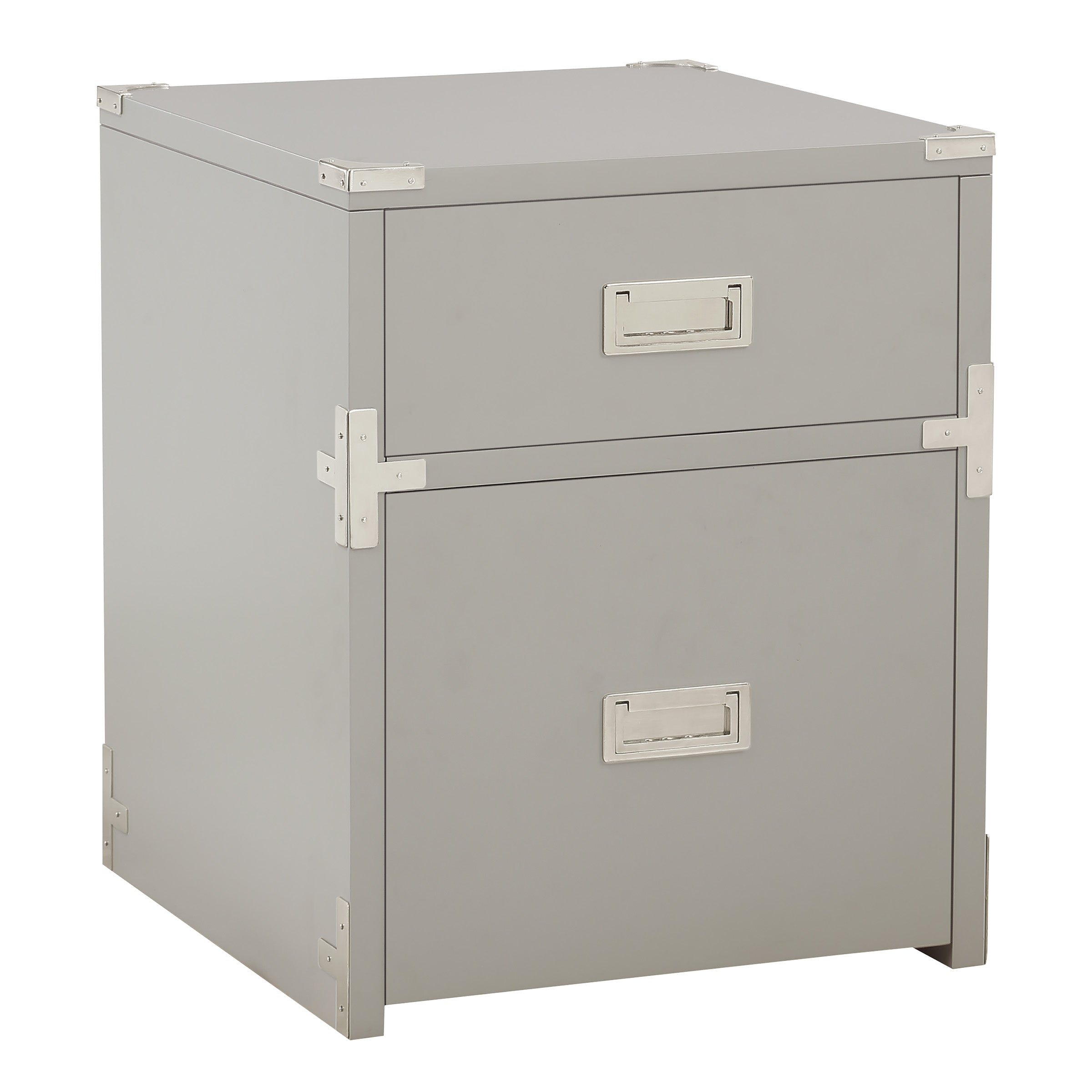 Wellington 2 Drawer File Cabinet - Grey