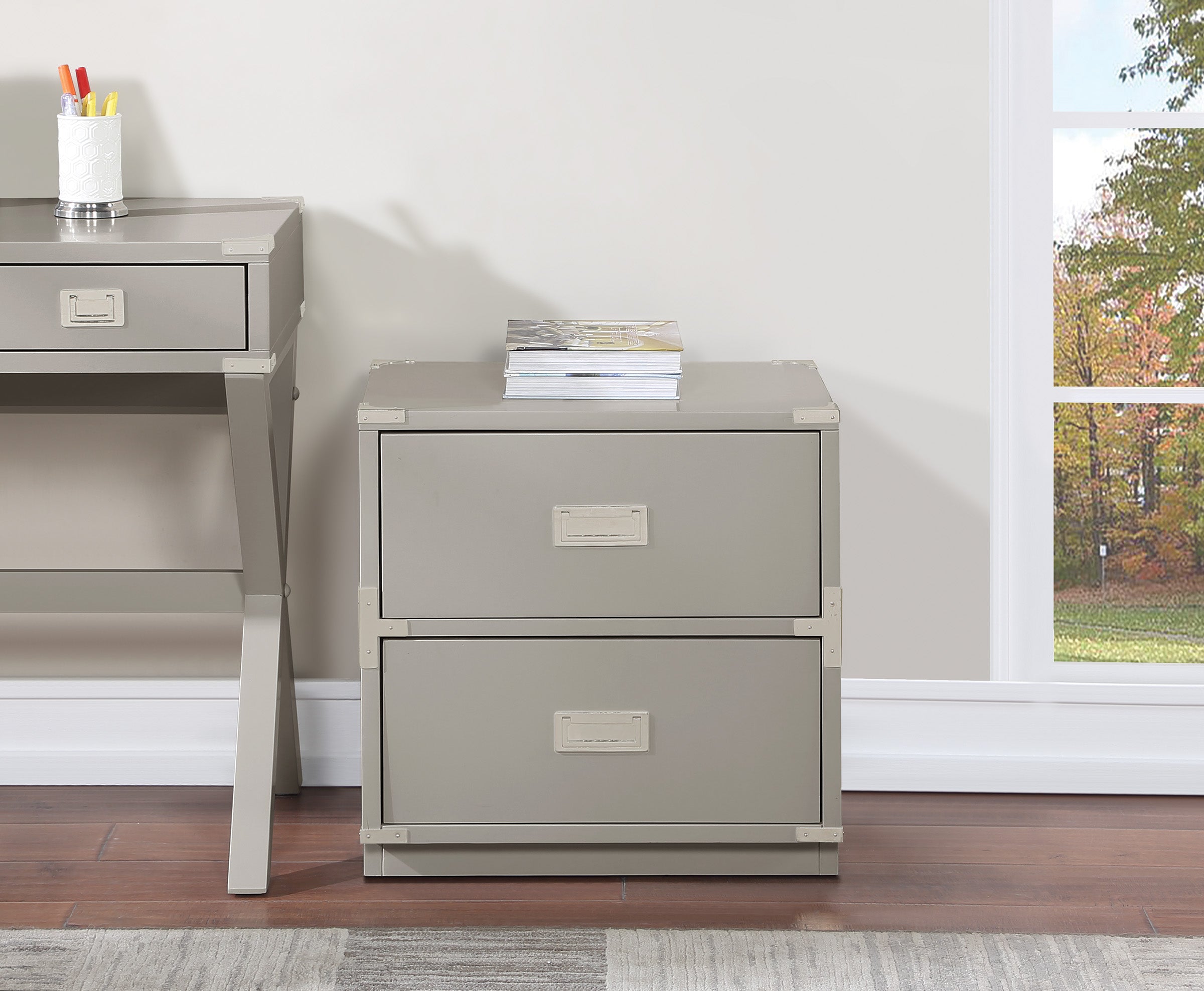 Wellington 2-Drawer Cabinet - Grey
