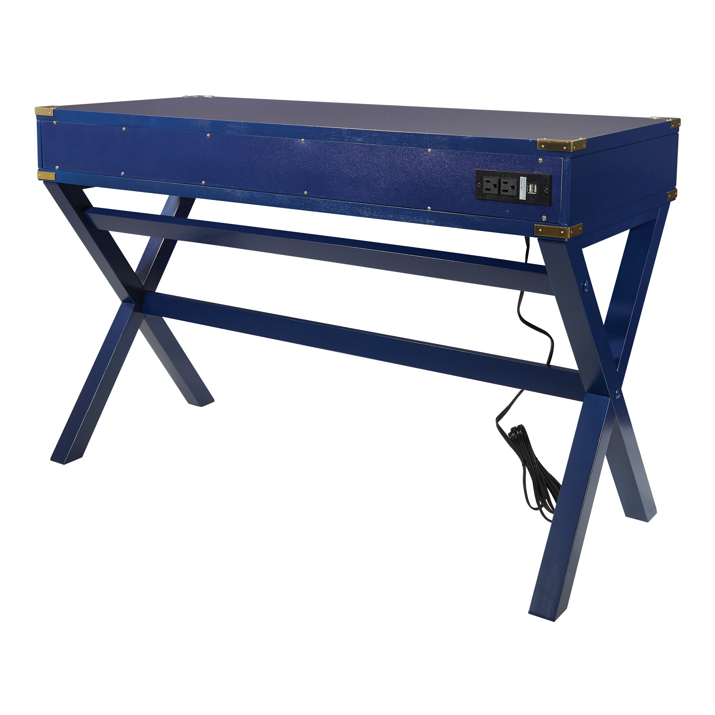 Wellington 46" Desk with Power - Blue