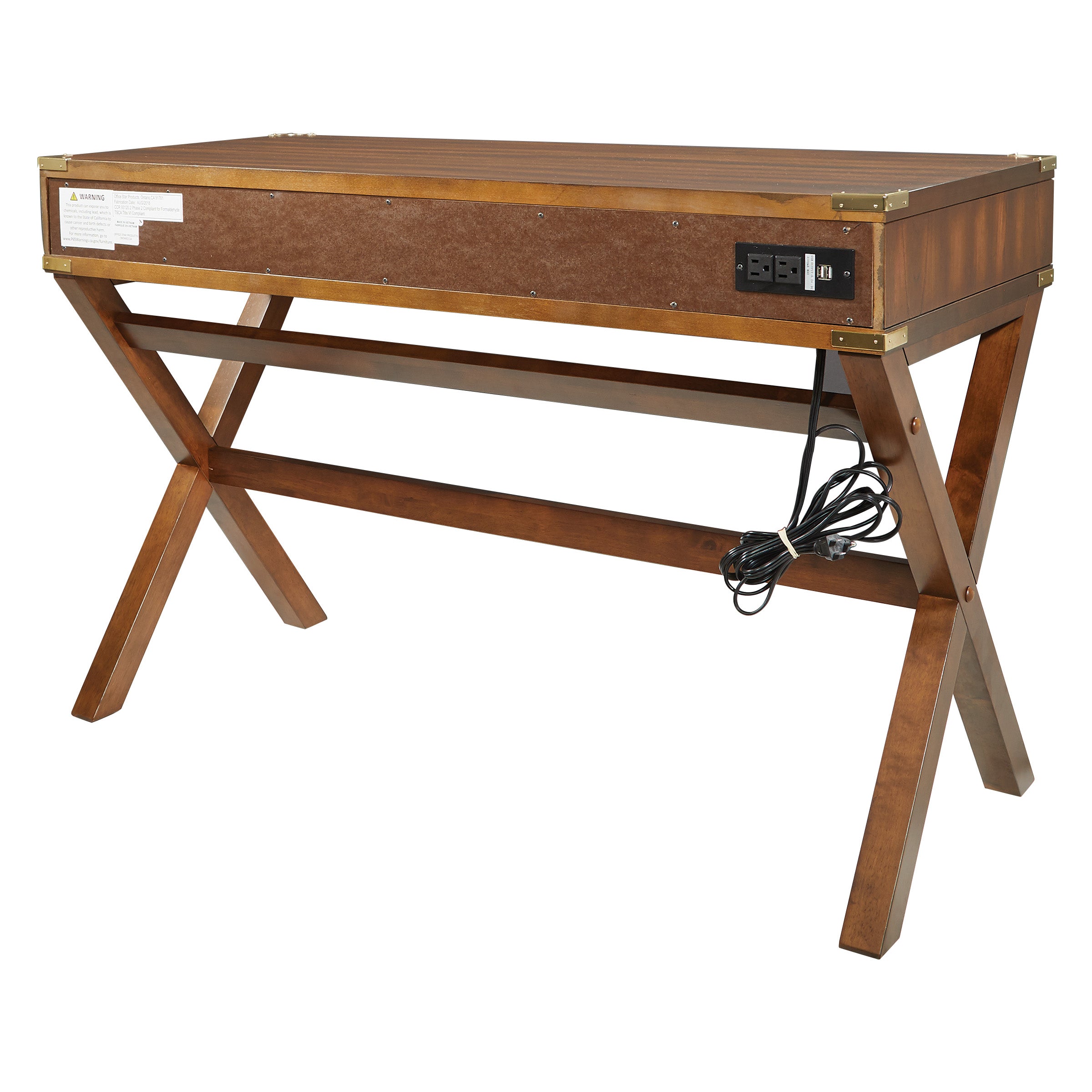 Wellington 46" Desk with Power - Toasted Wheat