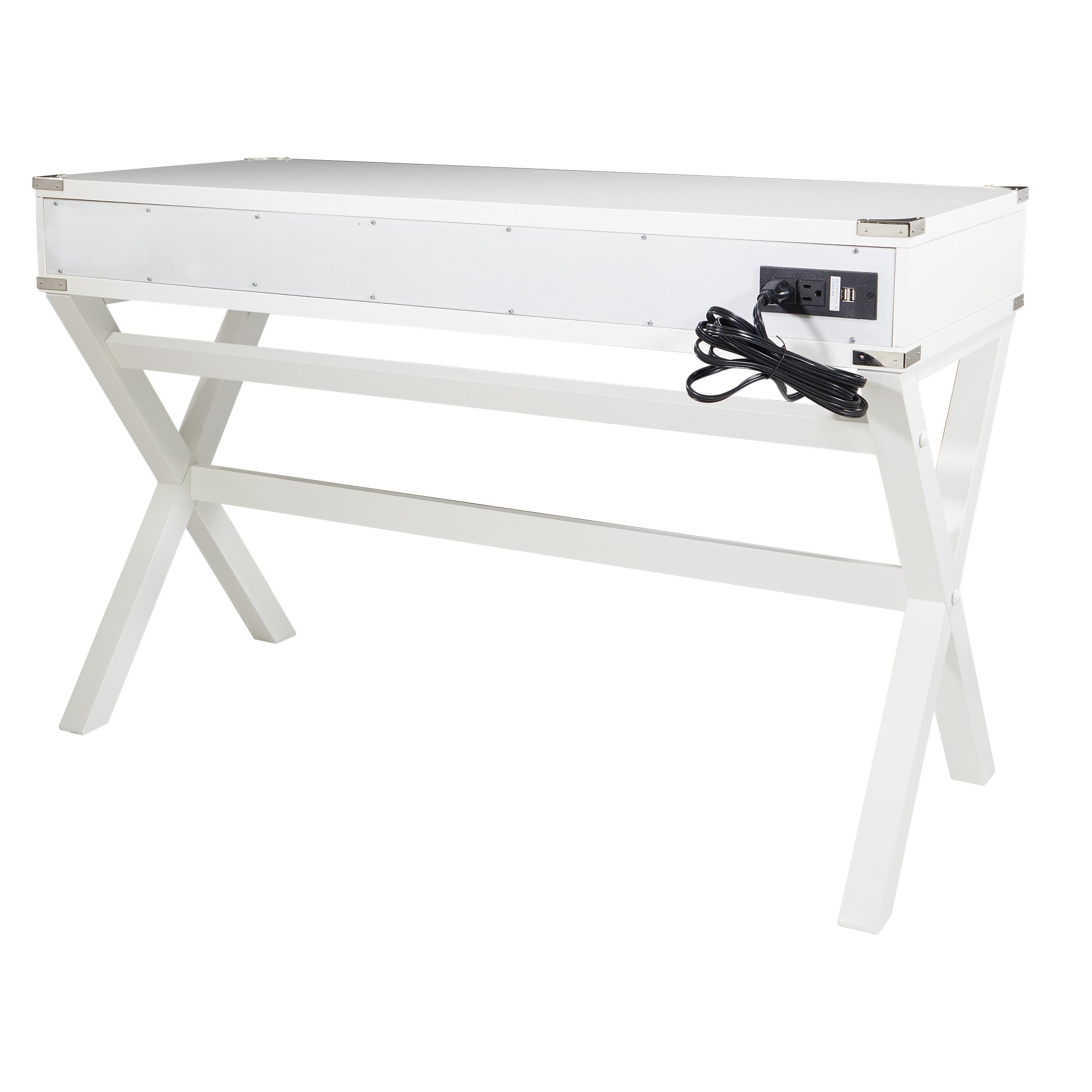 Wellington 46" Desk with Power - White