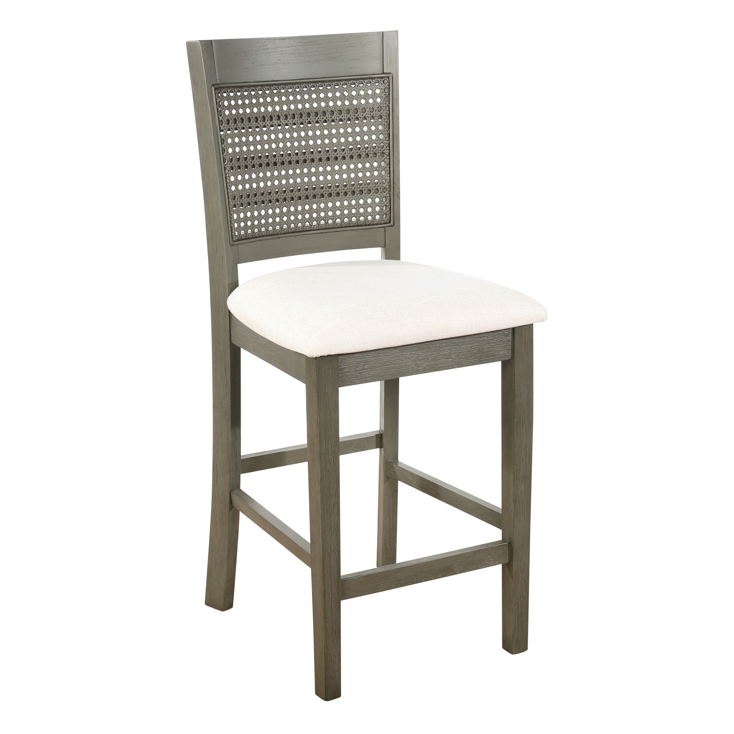Walden 24" Cane Back Stool 2pk - Linen / Antique Grey