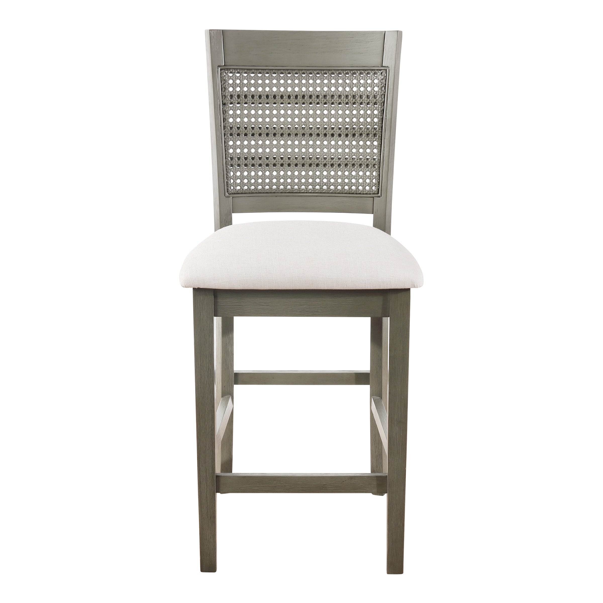 Walden 24" Cane Back Stool 2pk - Linen / Antique Grey