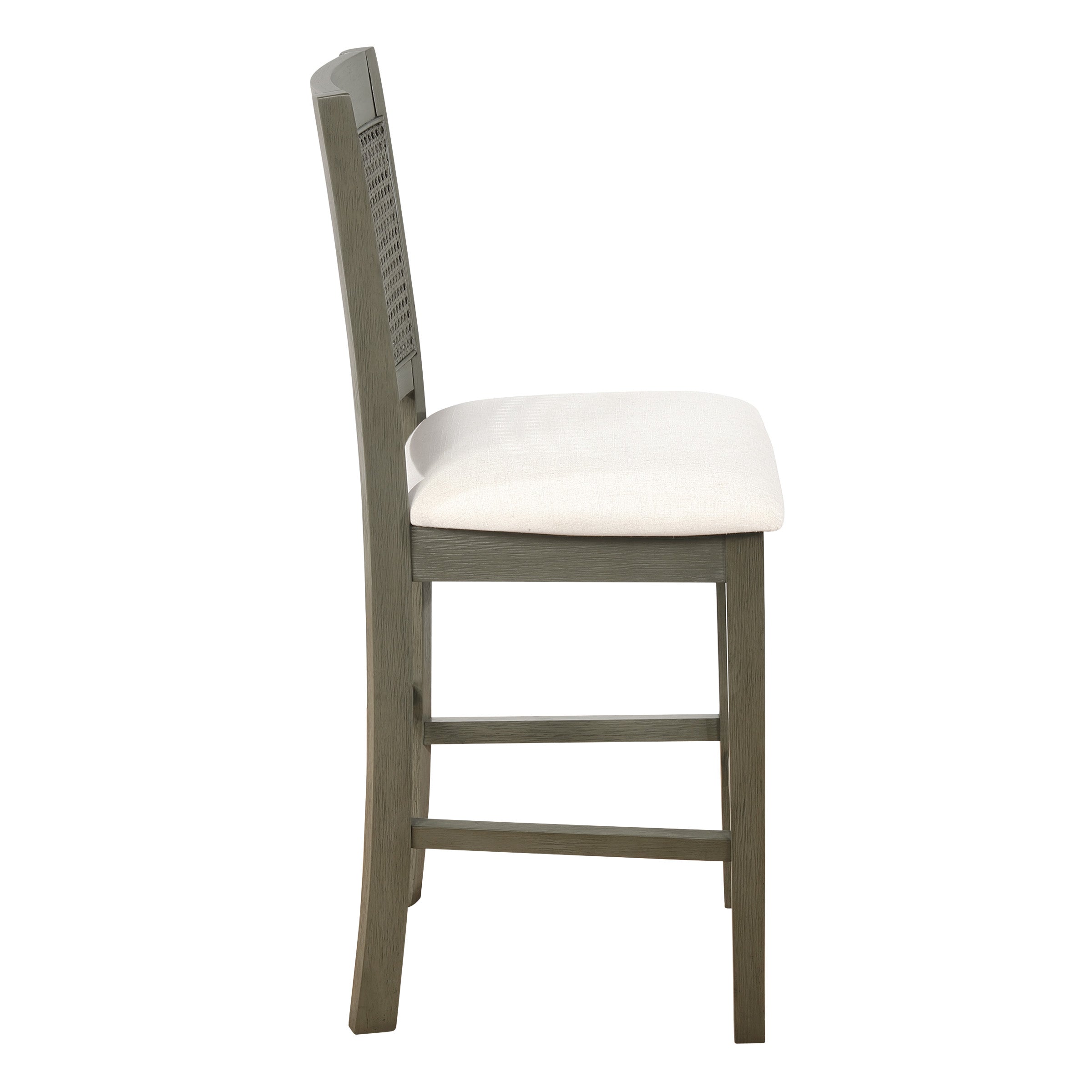 Walden 24" Cane Back Stool 2pk - Linen / Antique Grey