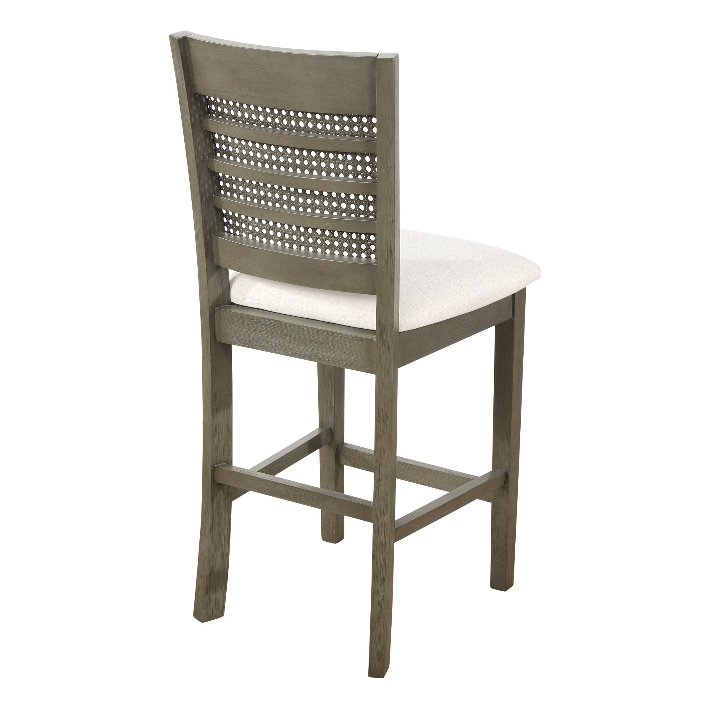 Walden 24" Cane Back Stool 2pk - Linen / Antique Grey