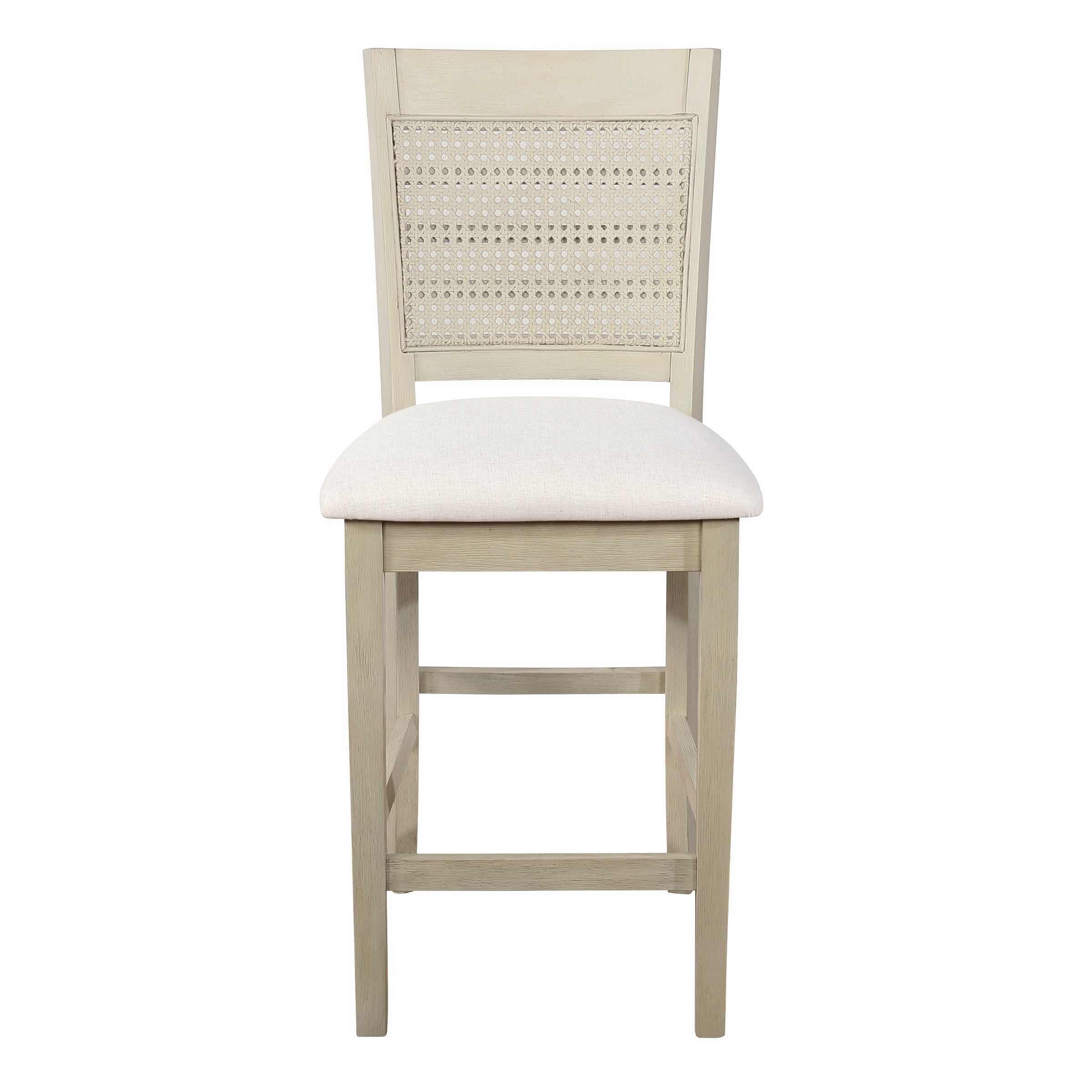 Walden 24" Cane Back Stool 2pk - Linen / Antique White
