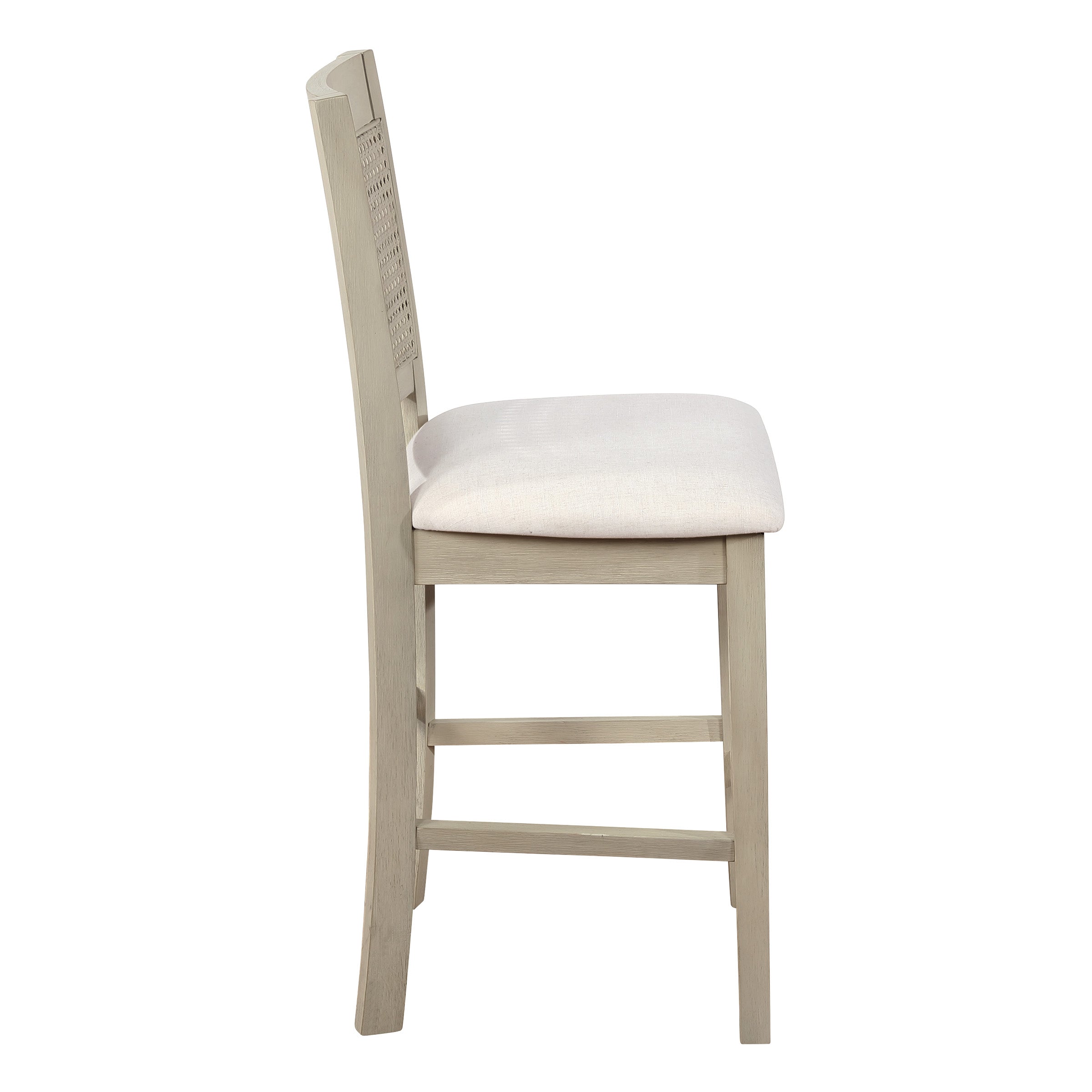 Walden 24" Cane Back Stool 2pk - Linen / Antique White