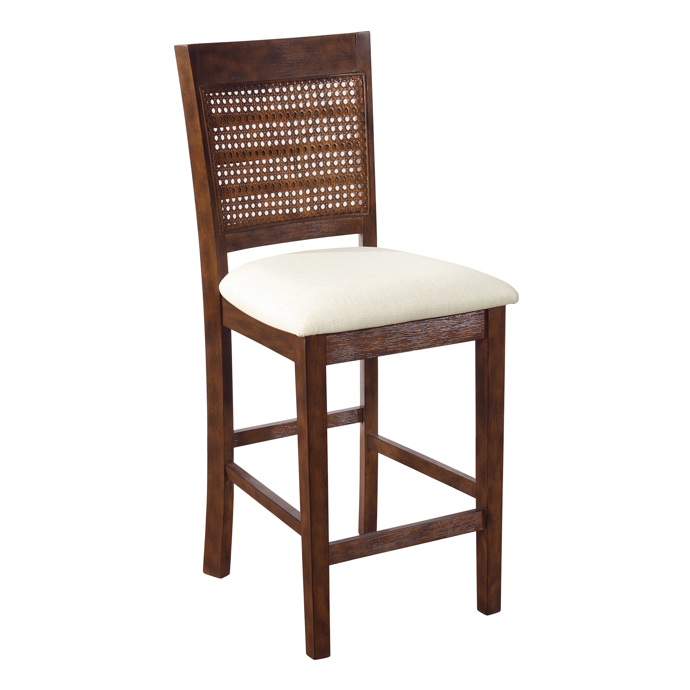 Walden 24" Cane Back Stool 2pk - Linen / Burnt Brown