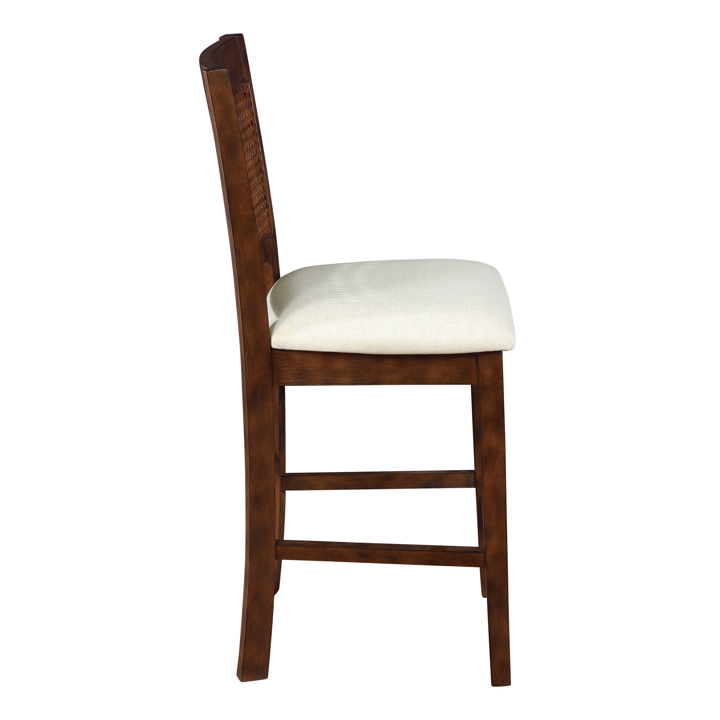 Walden 24" Cane Back Stool 2pk - Linen / Burnt Brown