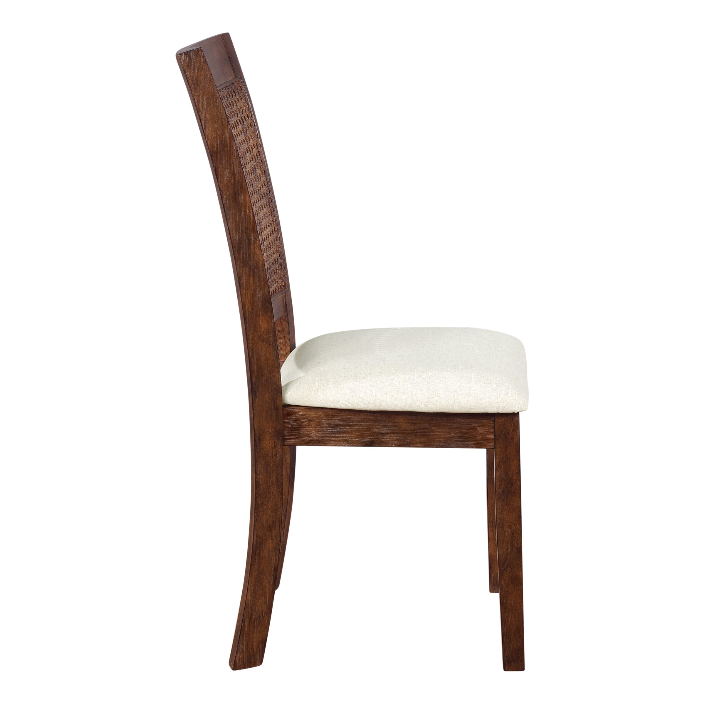 Walden Cane Back Dining Chair 2pk - Linen / Burnt Brown