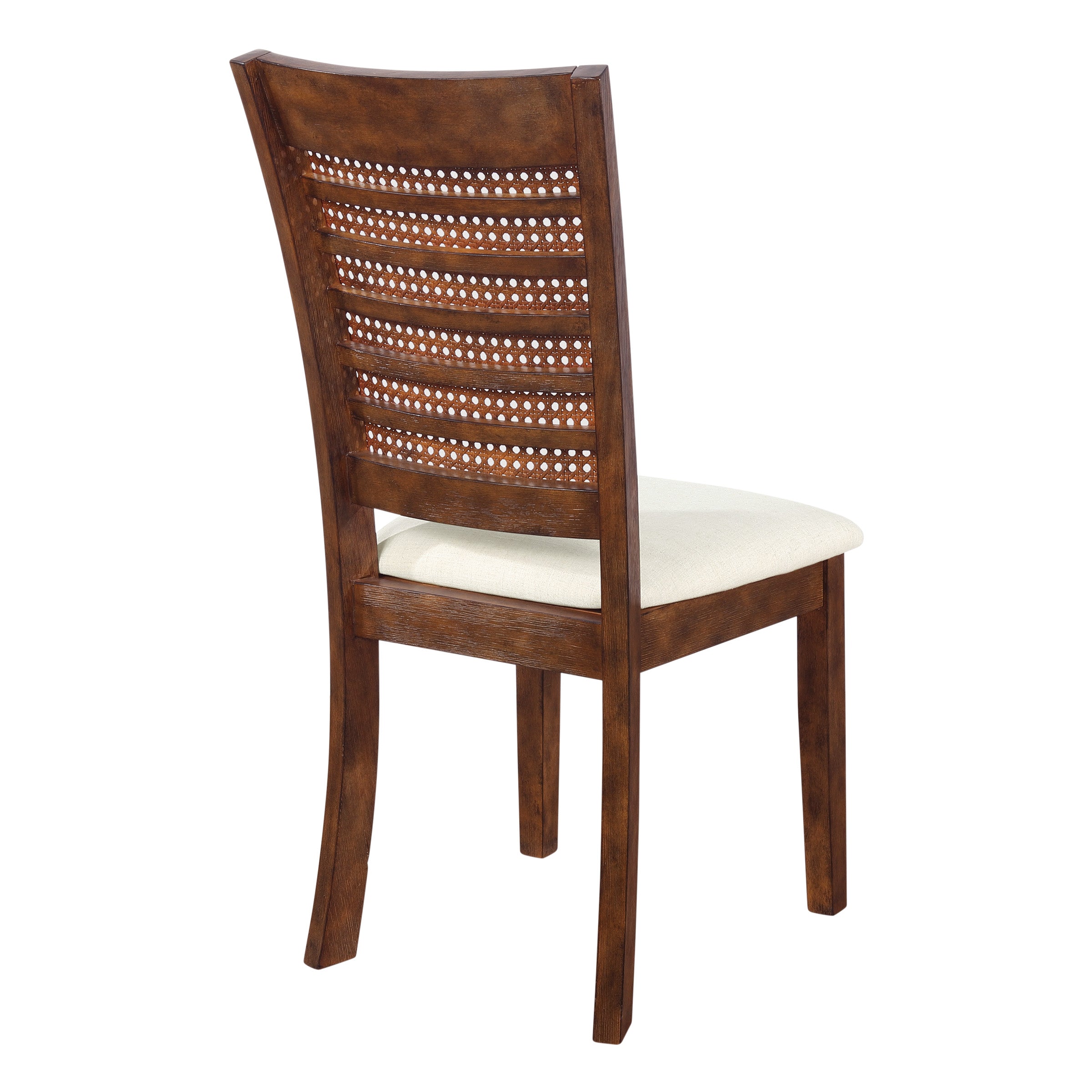 Walden Cane Back Dining Chair 2pk - Linen / Burnt Brown