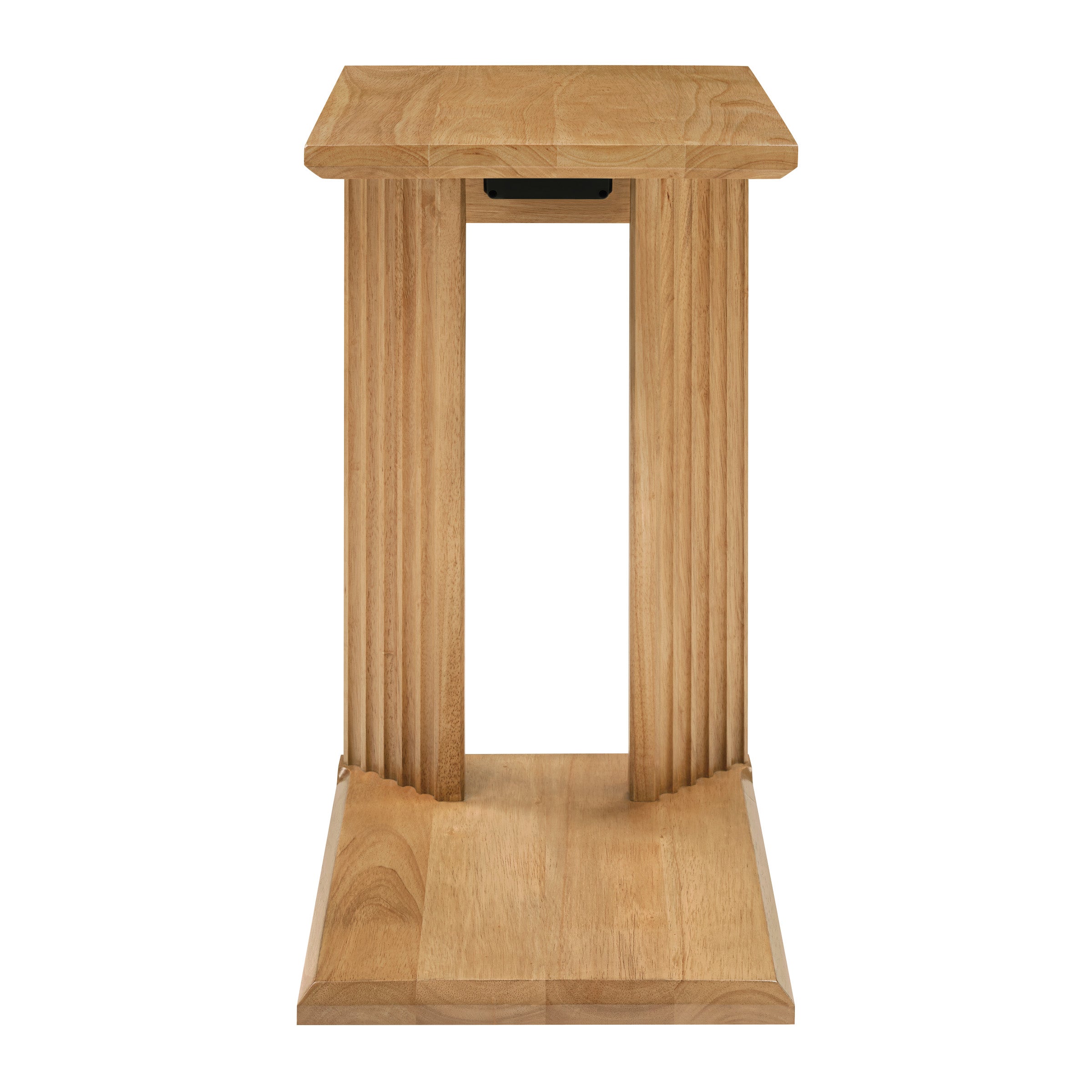 Winston Accent C-Table with Power in Natural Oak Finish