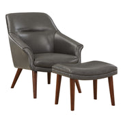 Waneta Chair and Ottoman - Pewter