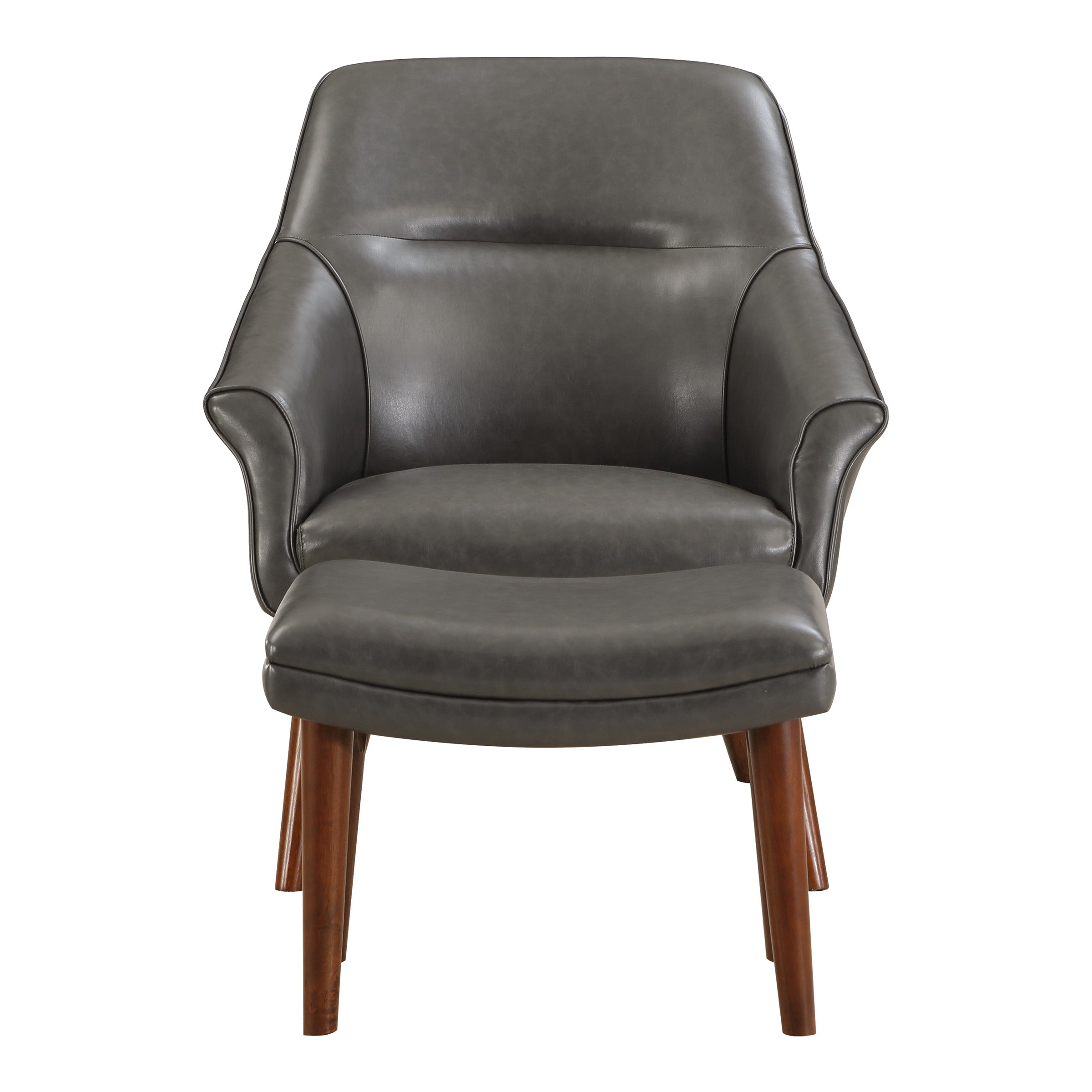 Waneta Chair and Ottoman - Pewter