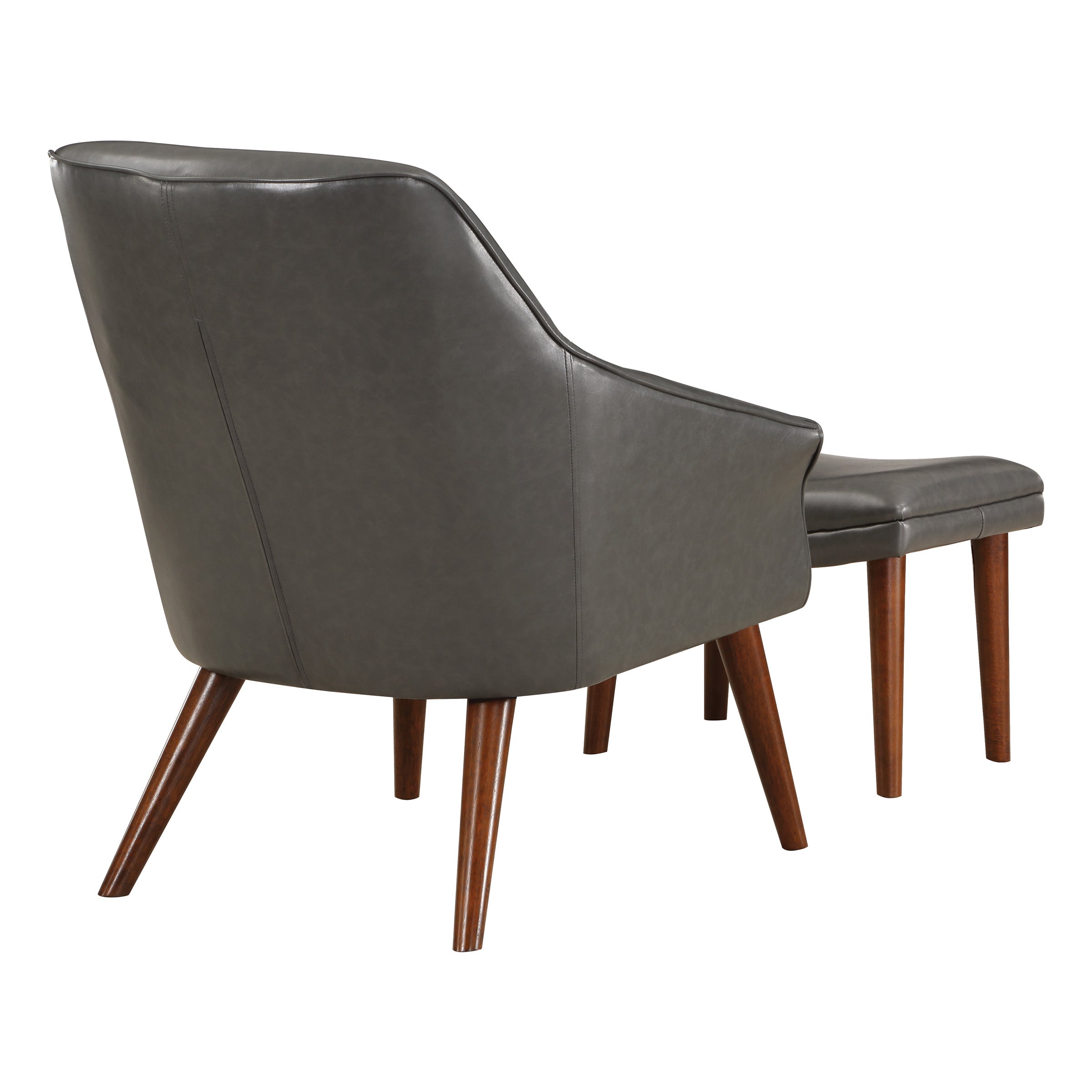 Waneta Chair and Ottoman - Pewter