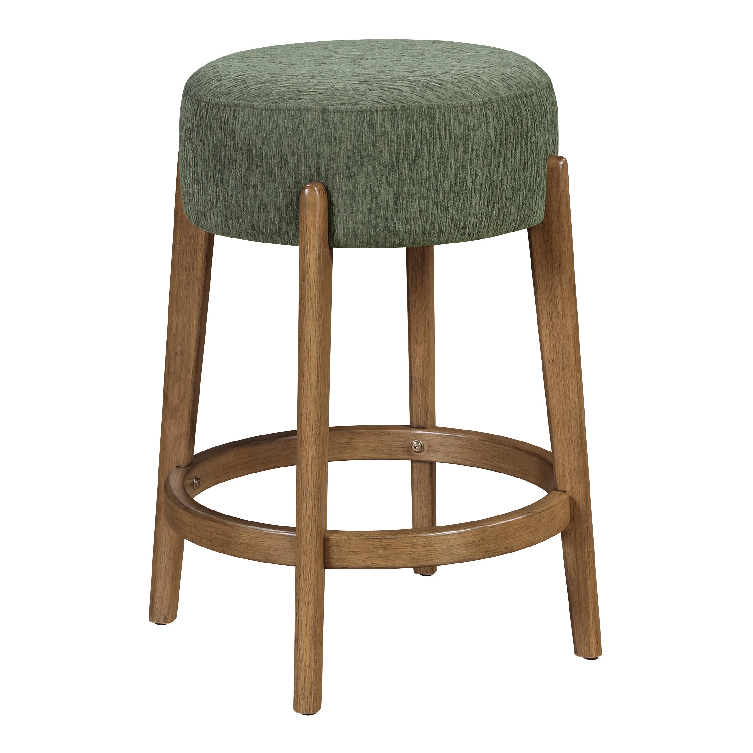 Wesley 26" Counter Stool in Pine Fabric with Medium Oak Finish Frame