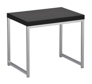 Wall Street End Table - Black / Chrome Finish